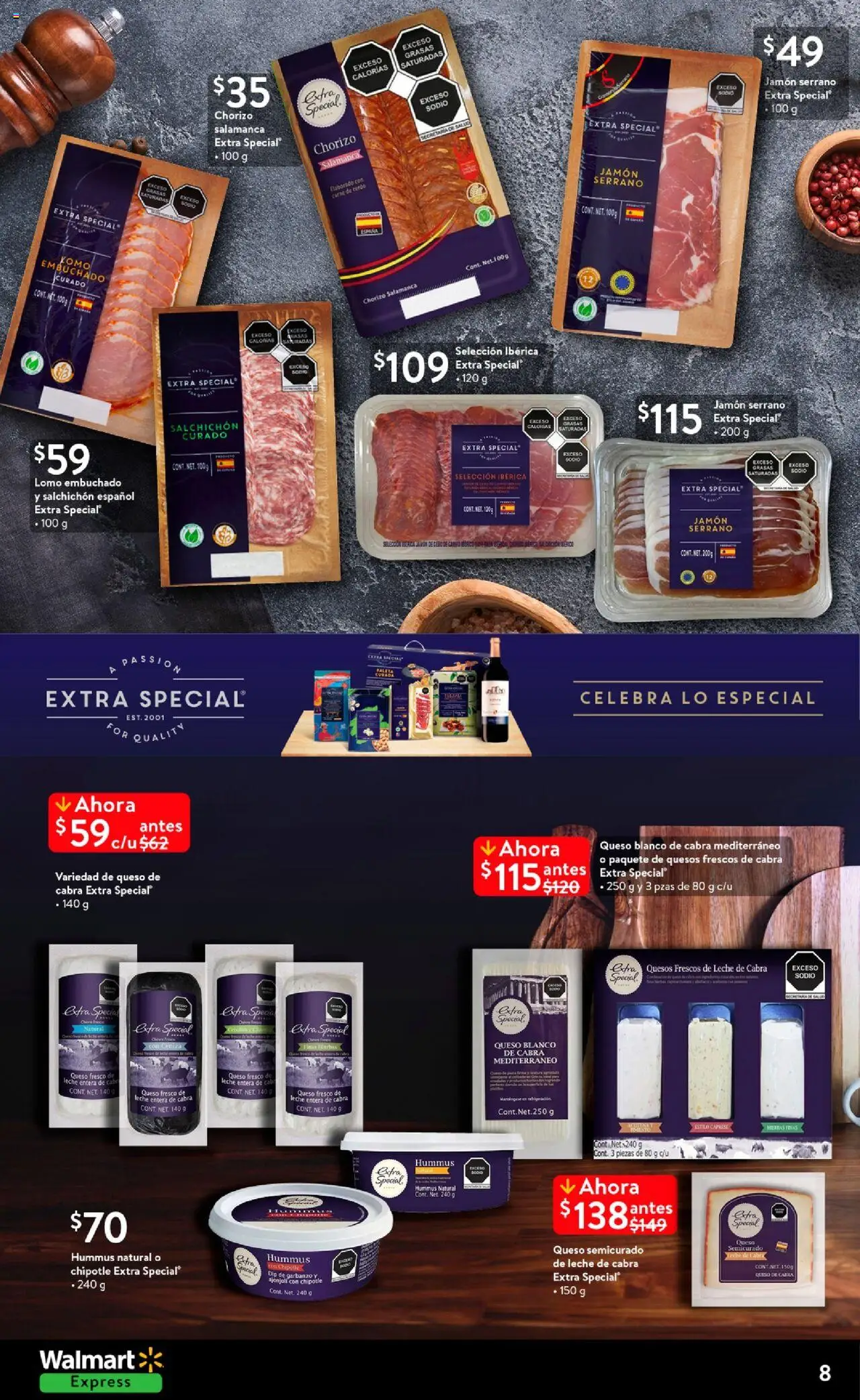 Nuevas ofertas de Walmart Express válidas en toda la República Mexicana desde el 14.10.2025. ¡Encuentra las mejores ofertas en Walmart Express - Folleto! | Página: 8 | Productos: Cebolla, Paleta, Queso, Cerdo