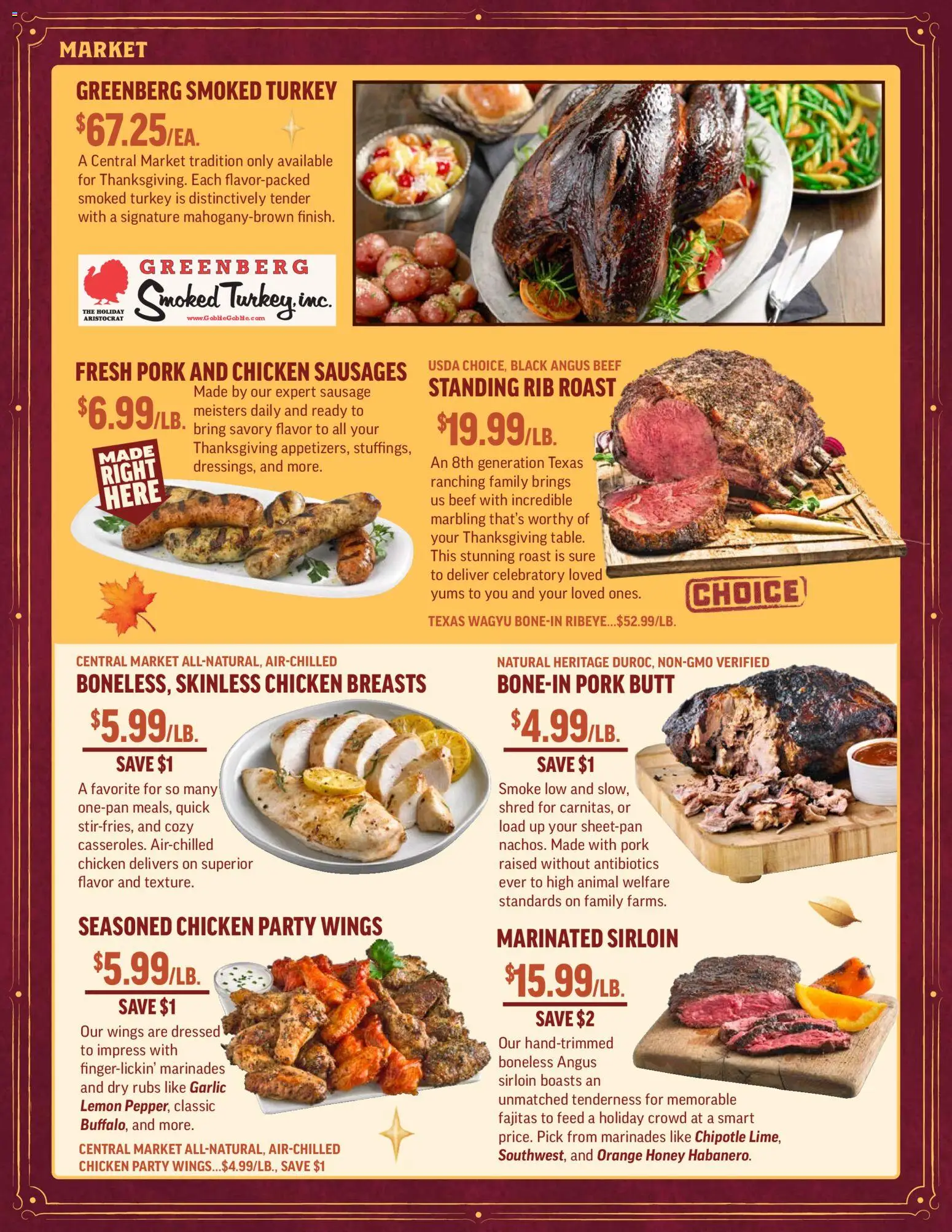 Central Market Weekly Ad - valid from 19.11.2025 | Page: 3 | Products: Beef, Lemon, Sausage, Garlic