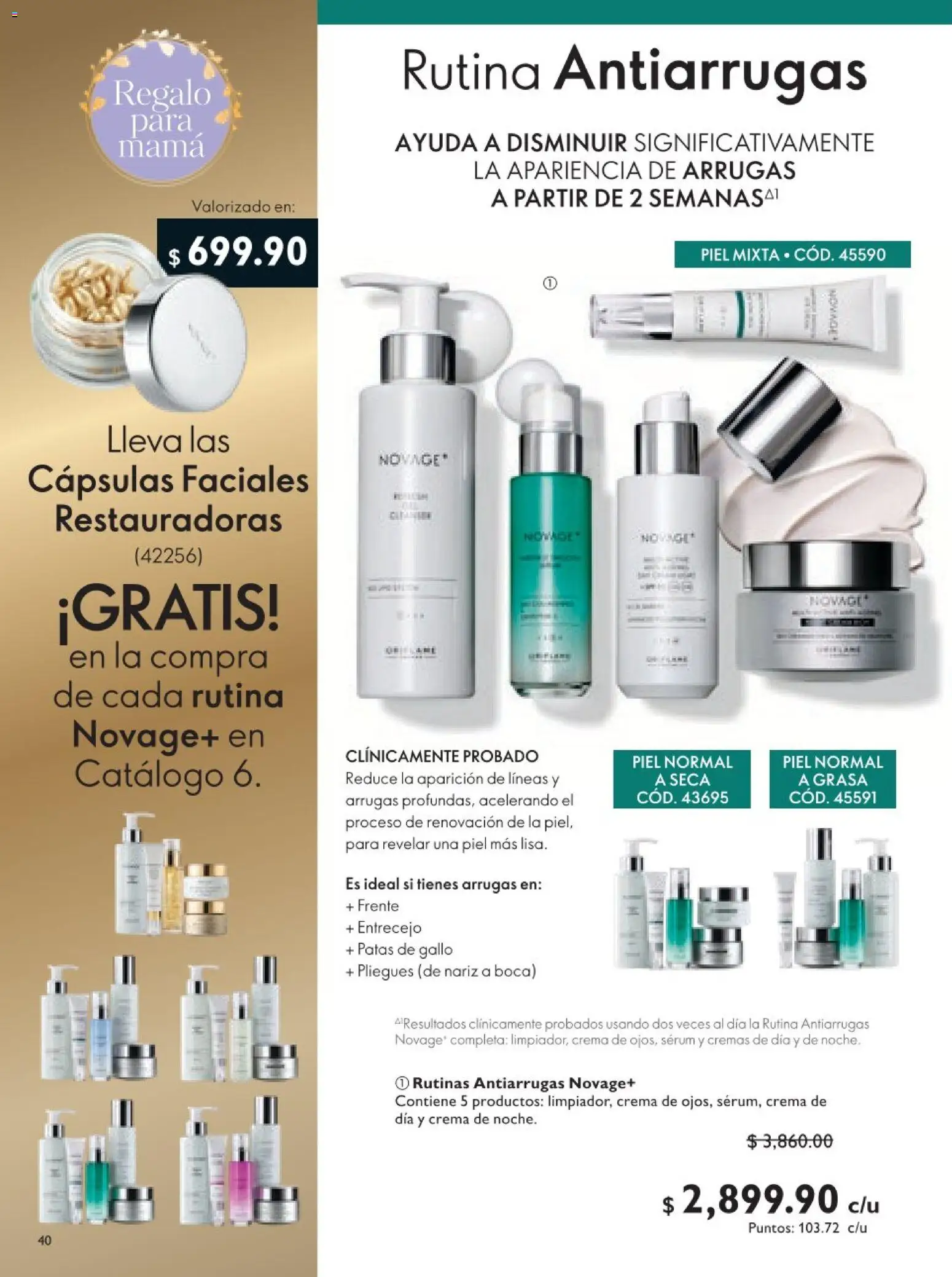 Nuevas ofertas de Oriflame válidas en toda la República Mexicana desde el 18.04.2026. ¡Encuentra las mejores ofertas en Oriflame campaña 6 2026! | Página: 40 | Productos: Serum, Crema