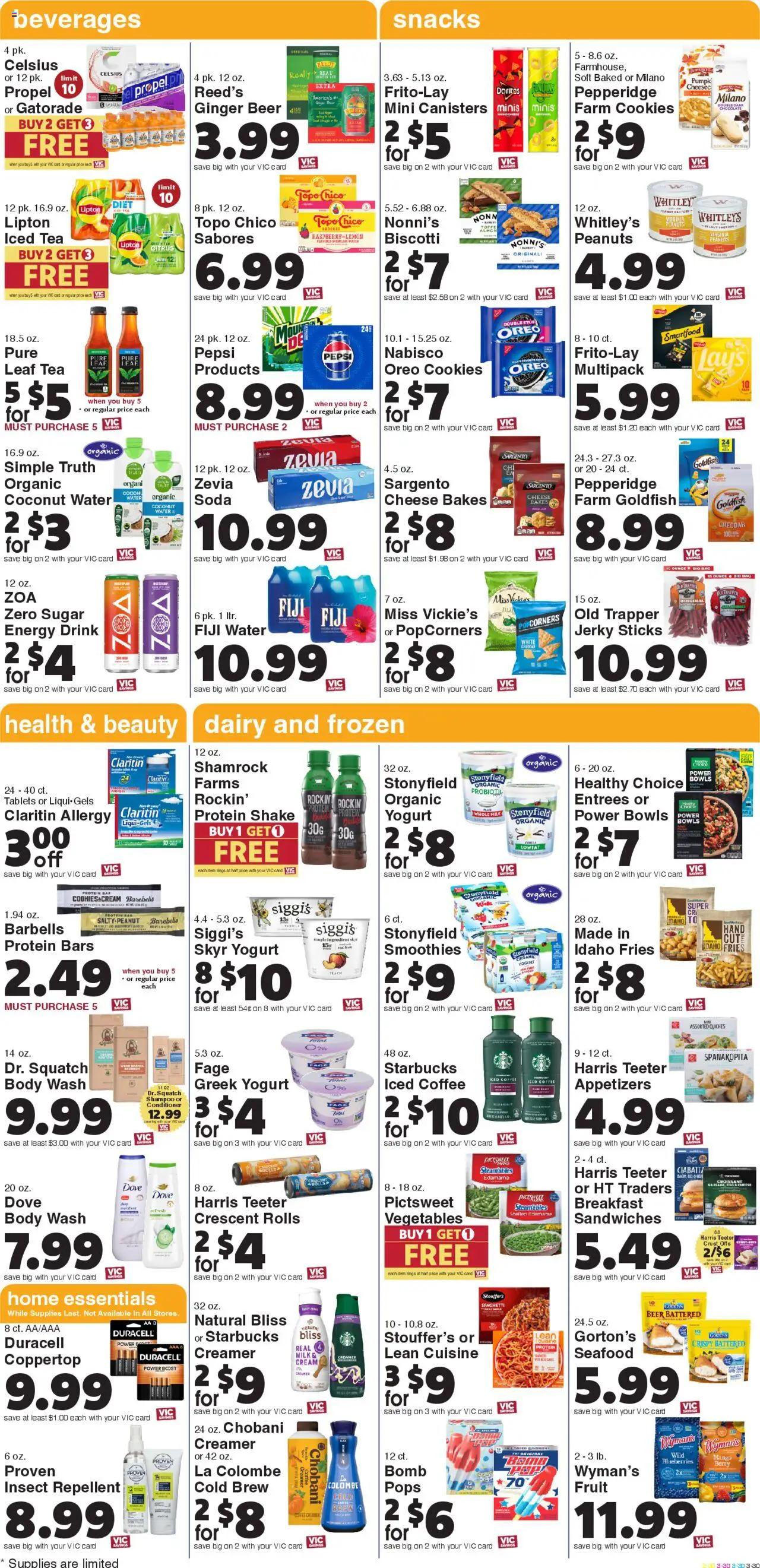 Harris Teeter Weekly Ad - valid from 03.09.2025 | Page: 5 | Products: Coffee, Body Wash, Sugar, Bag