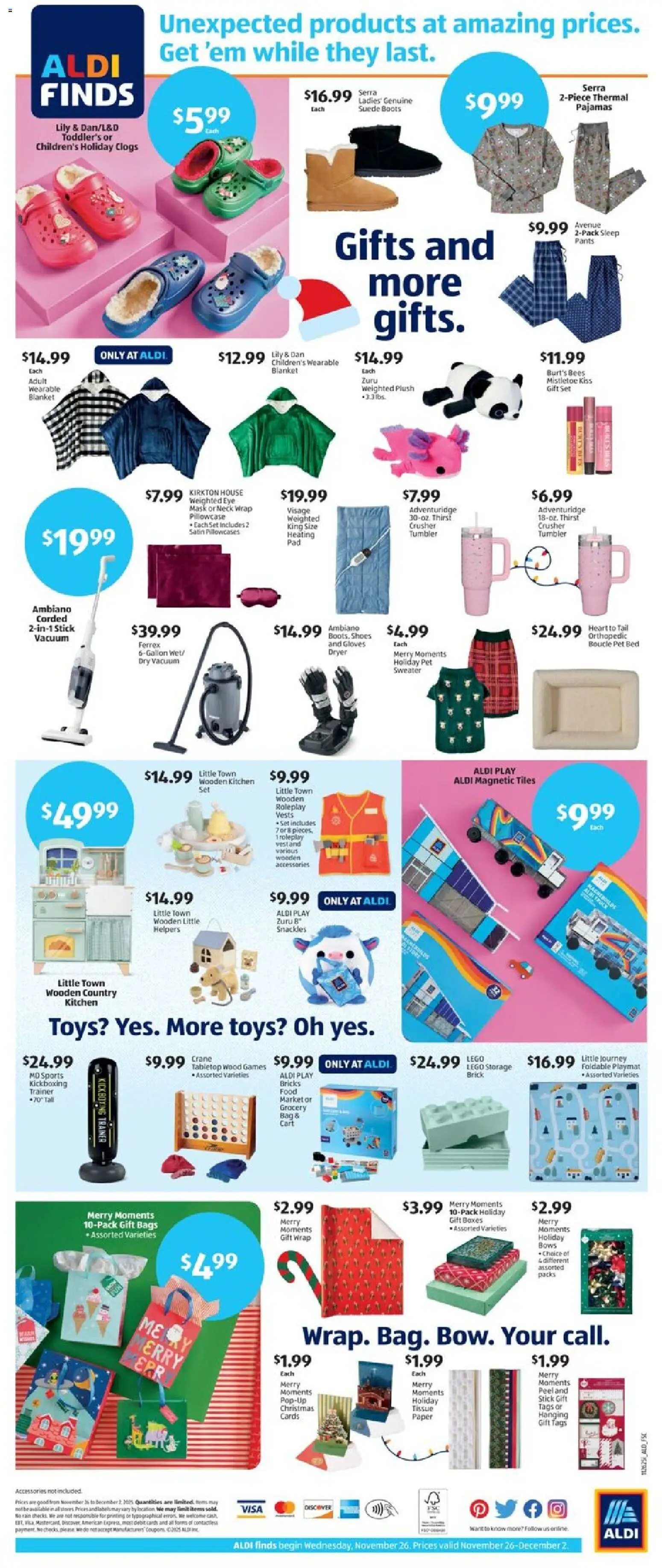 Aldi Weekly Ad - valid from 26.11.2025 | Page: 2 | Products: Vacuum, Pet Bed, Mask, Pants
