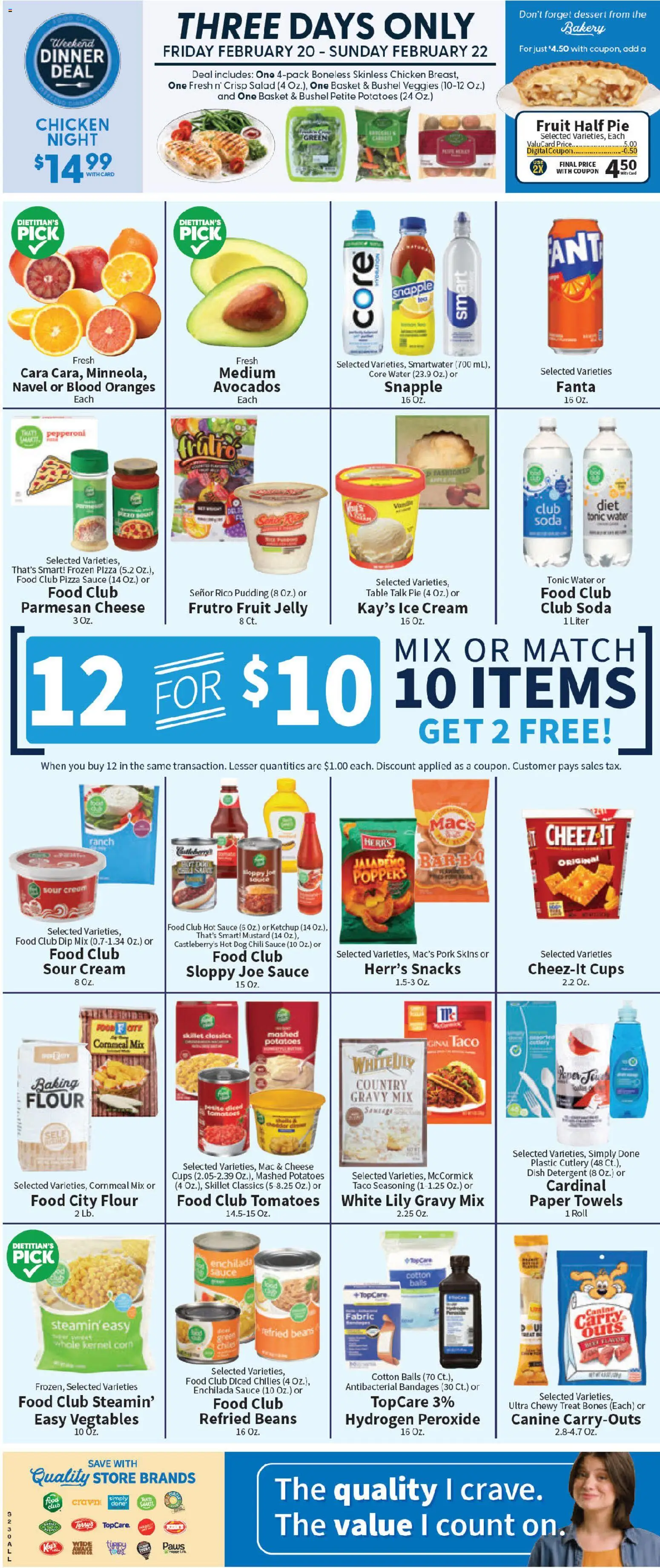 Food City Weekly Ad - valid from 18.02.2026 | Page: 2 | Products: Basket, Cream, Water, Sauce
