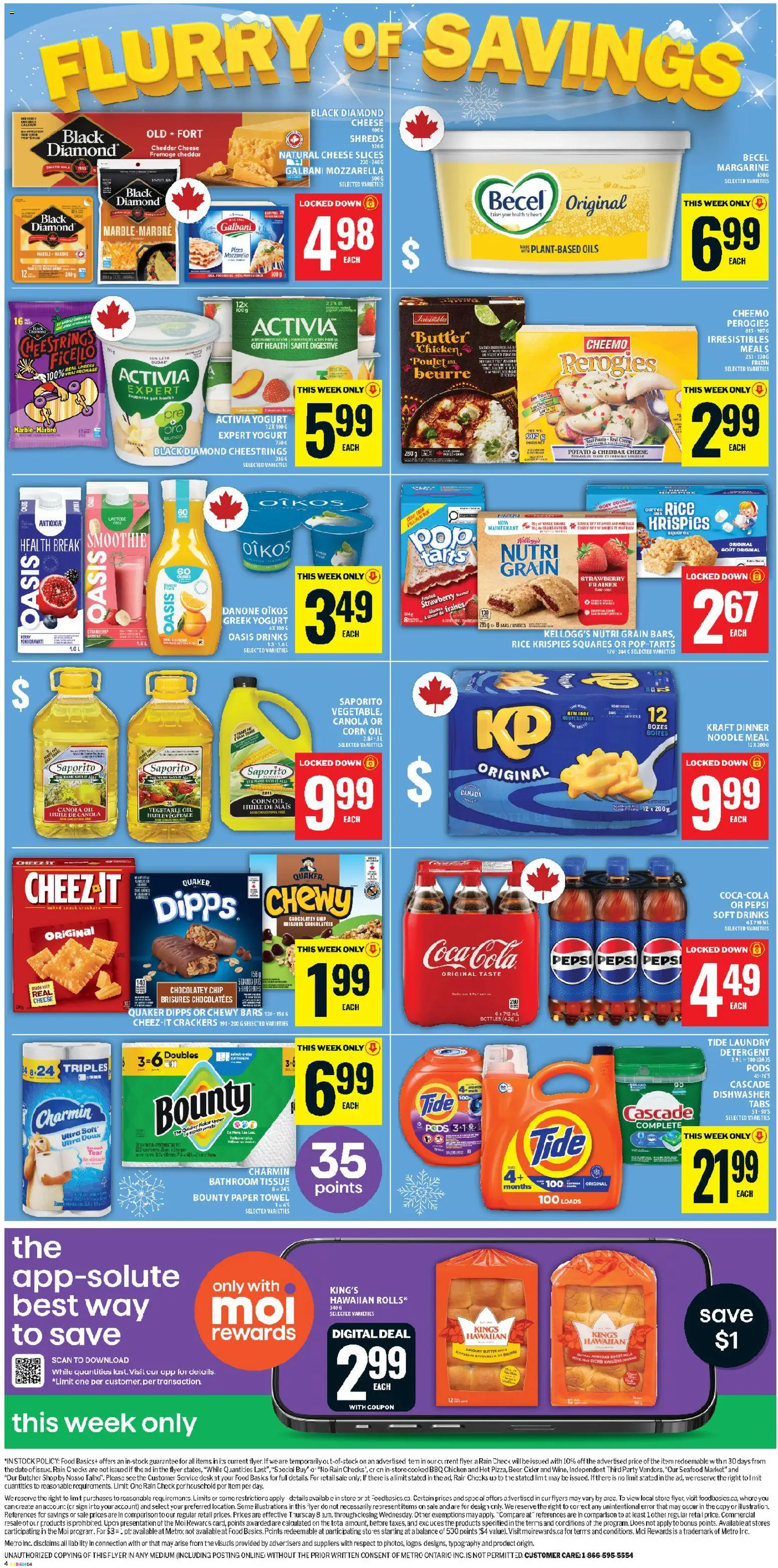 Food Basics flyer valid from 01.01.2026 | Page: 3 | Products: Rice, Detergent, Yogurt, Pizza