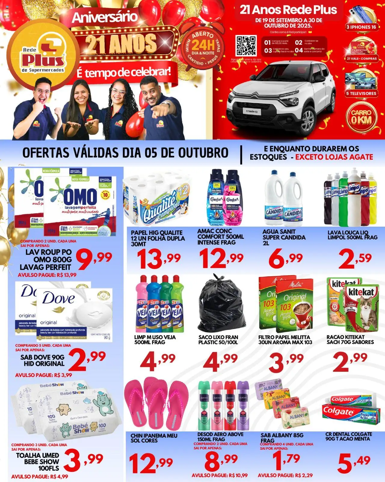 Rede Plus Supermercados Folheto - válido de 03.10.2025 | Página: 3 | Produtos: Pó, Carne, Sabonete, Pá