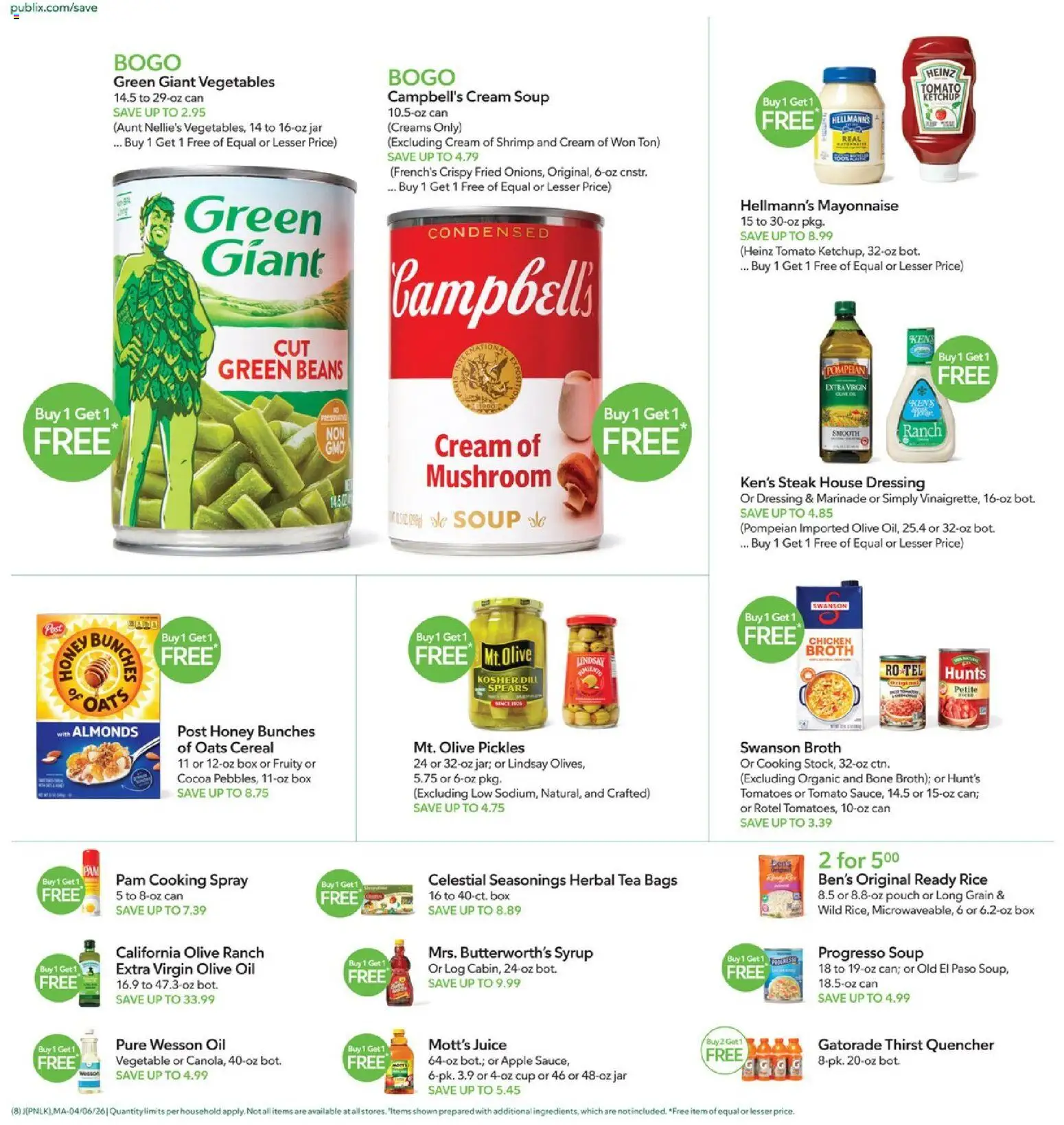 Publix - Leaflet - valid from 06.04.2026 | Page: 8 | Products: Box, Oil, Tea, Mayonnaise