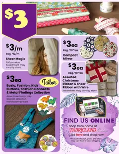 Fabricland flyer valid from 27.07.2025 | Page: 3 | Products: Mirror