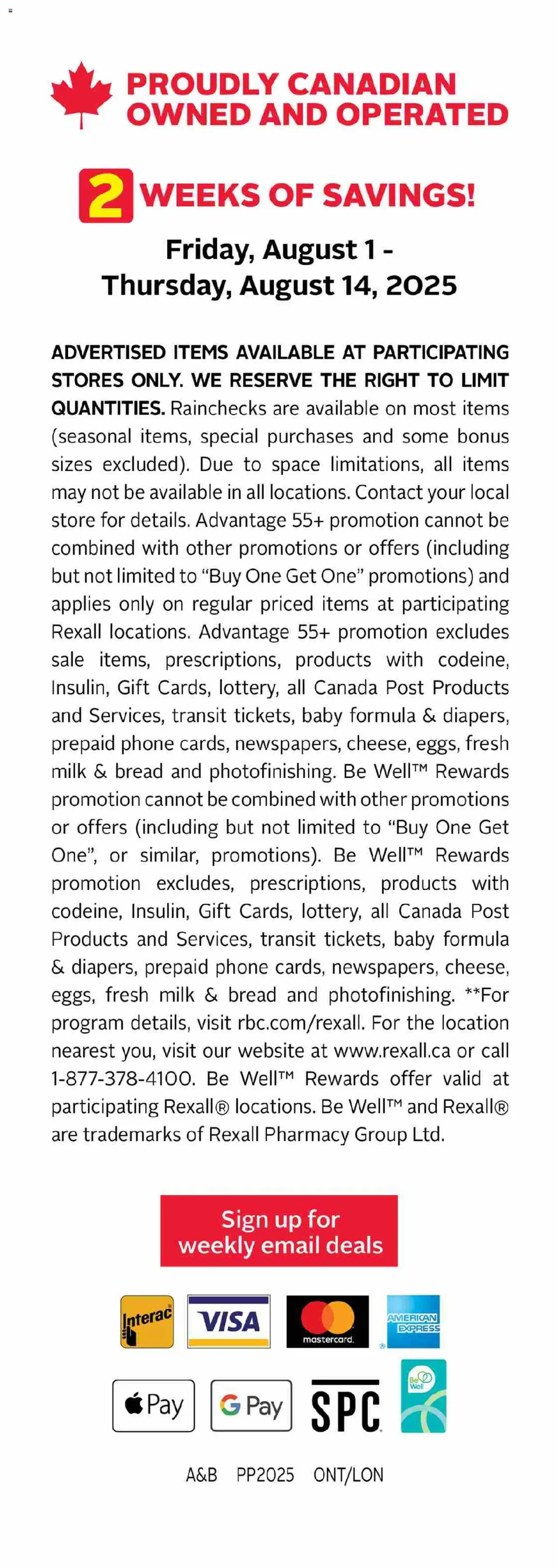 Rexall flyer valid from 08.08.2025 | Page: 19 | Products: Phone, Milk, Bread