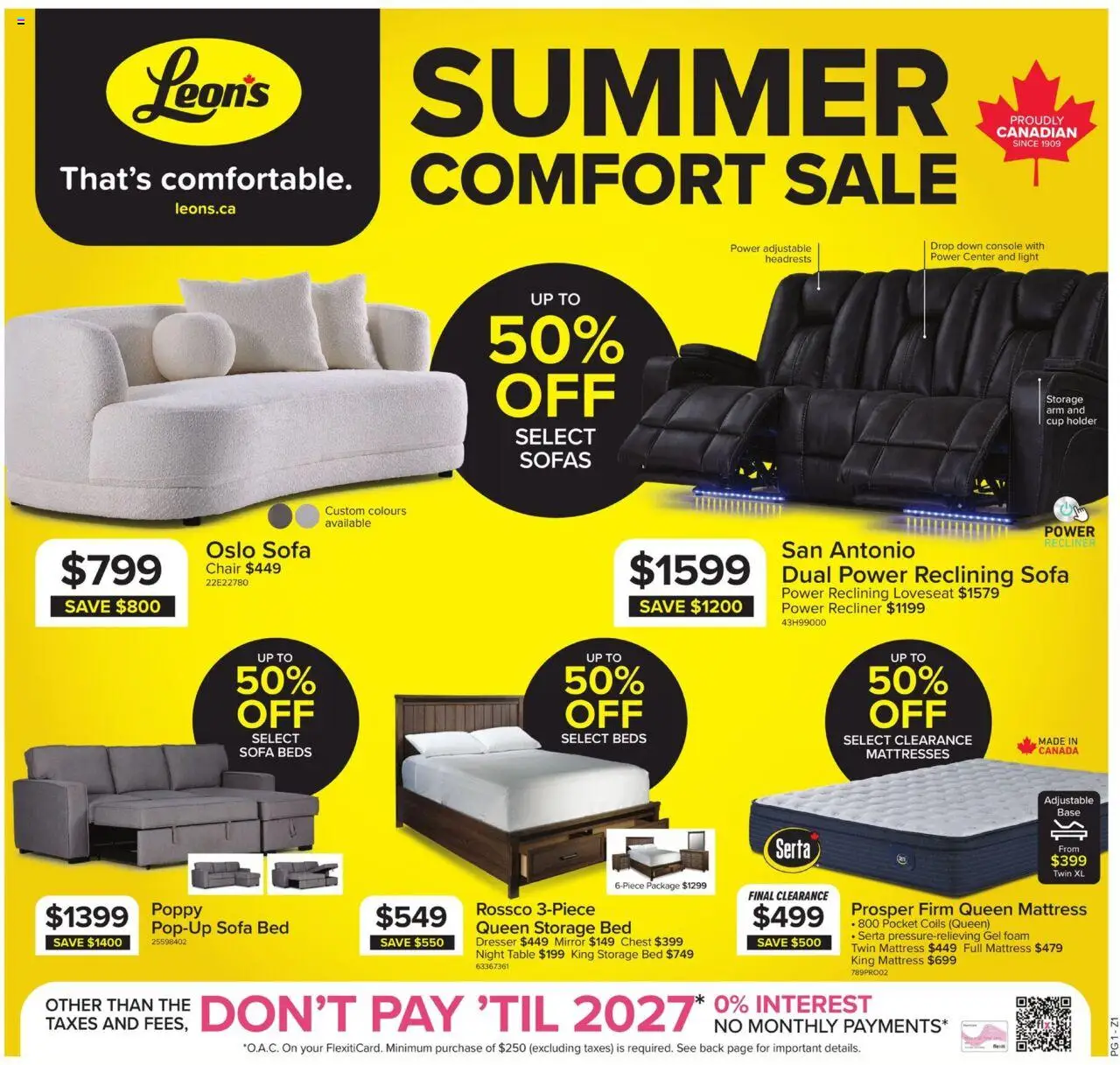 Leon's flyer valid from 17.07.2025 | Page: 1 | Products: Bed, Sofa, Table, Mirror