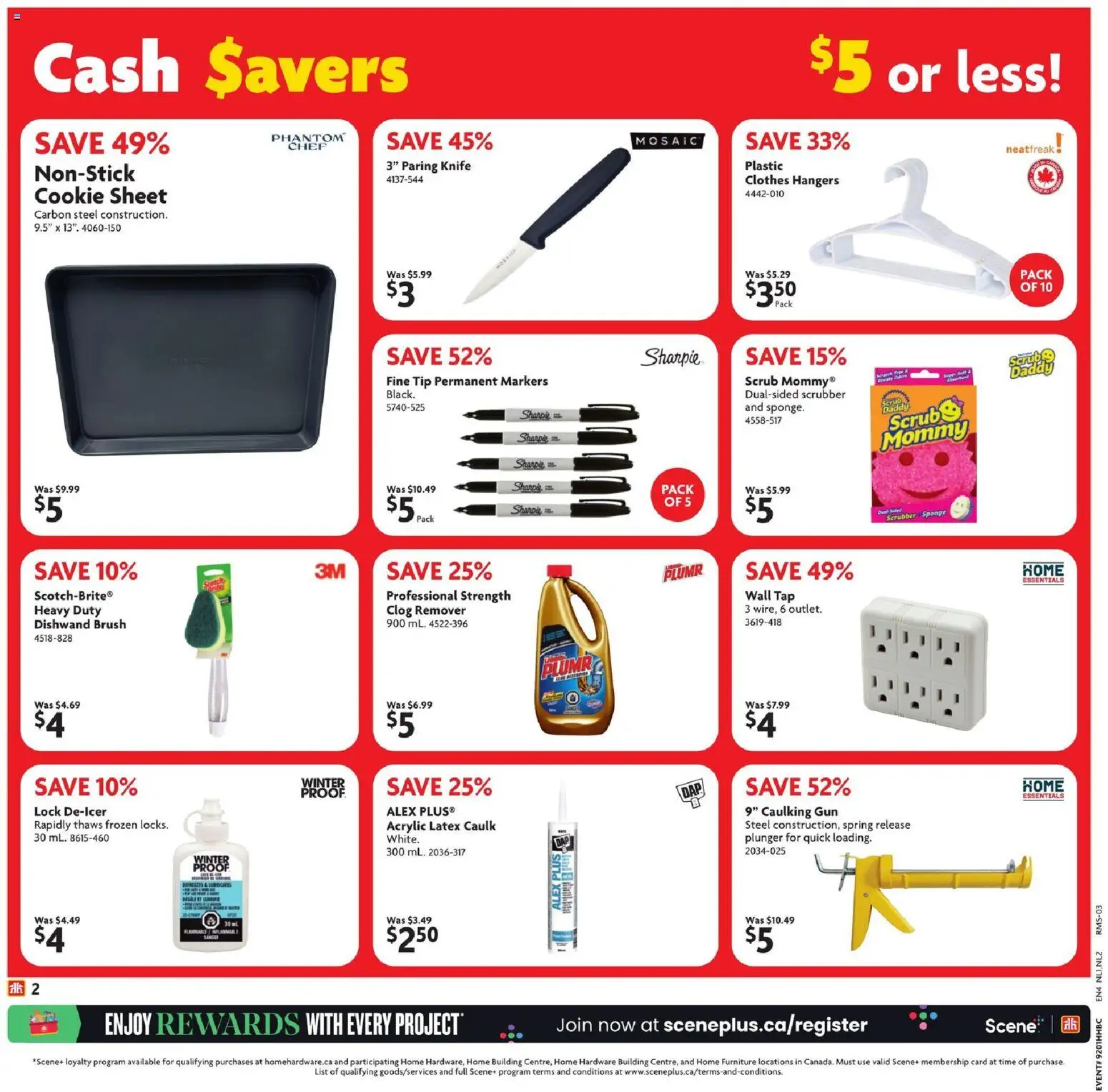 Home Hardware flyer valid from 01.01.2026 | Page: 3 | Products: Brush, Sponge, Clothes