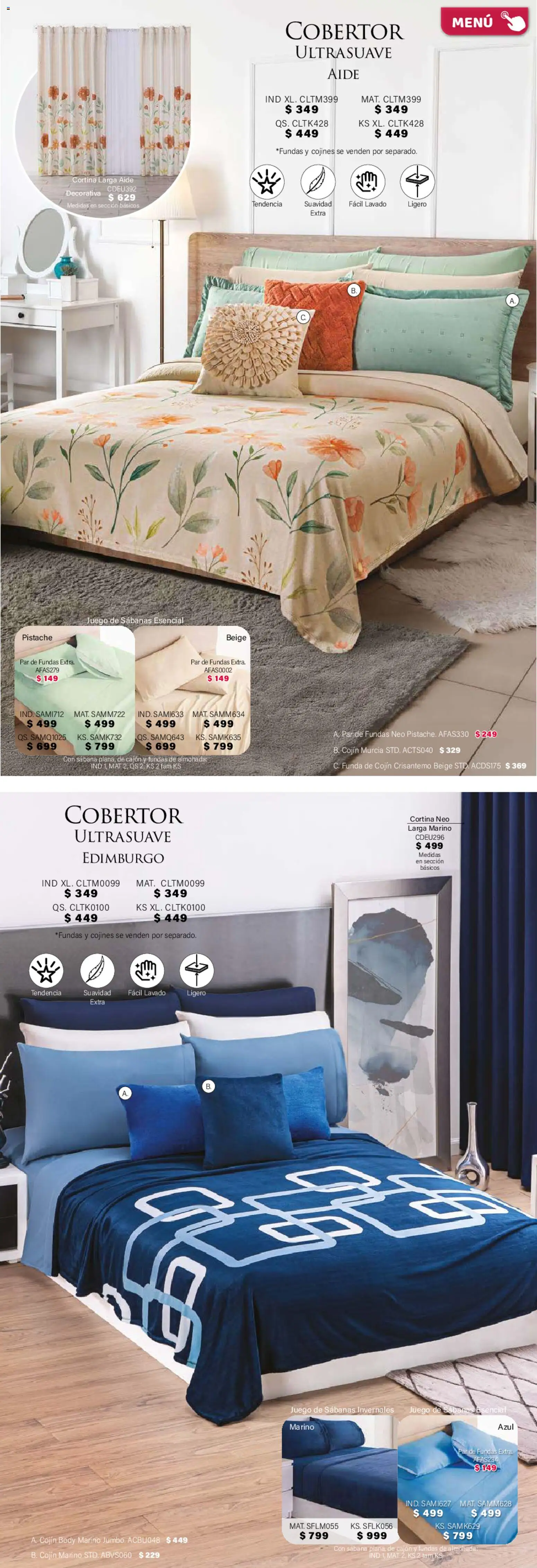 Nuevas ofertas de Colchas Concord válidas en toda la República Mexicana desde el 01.02.2026. ¡Encuentra las mejores ofertas en Colchas Concord catálogo! | Página: 189 | Productos: Juego, Funda, Almohada, Body