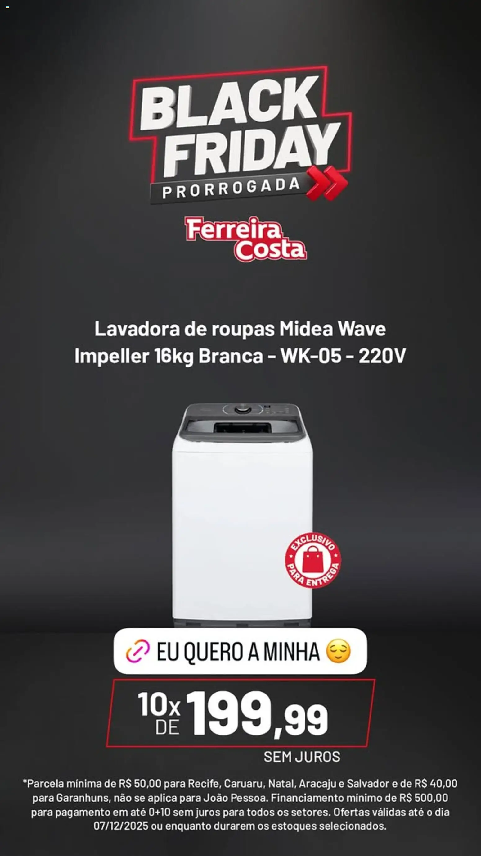 Ferreira Costa Folheto - válido de 02.12.2025 | Página: 2 | Produtos: Lavadora de roupas, Roupas