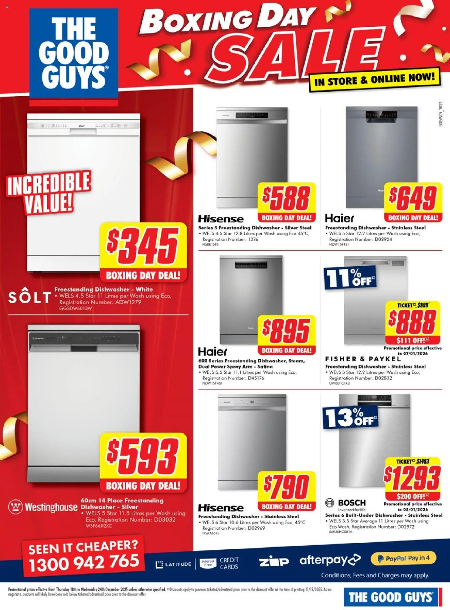 The Good Guys catalogue - valid from 17.12.2025 | Page: 8 | Products: Dishwasher