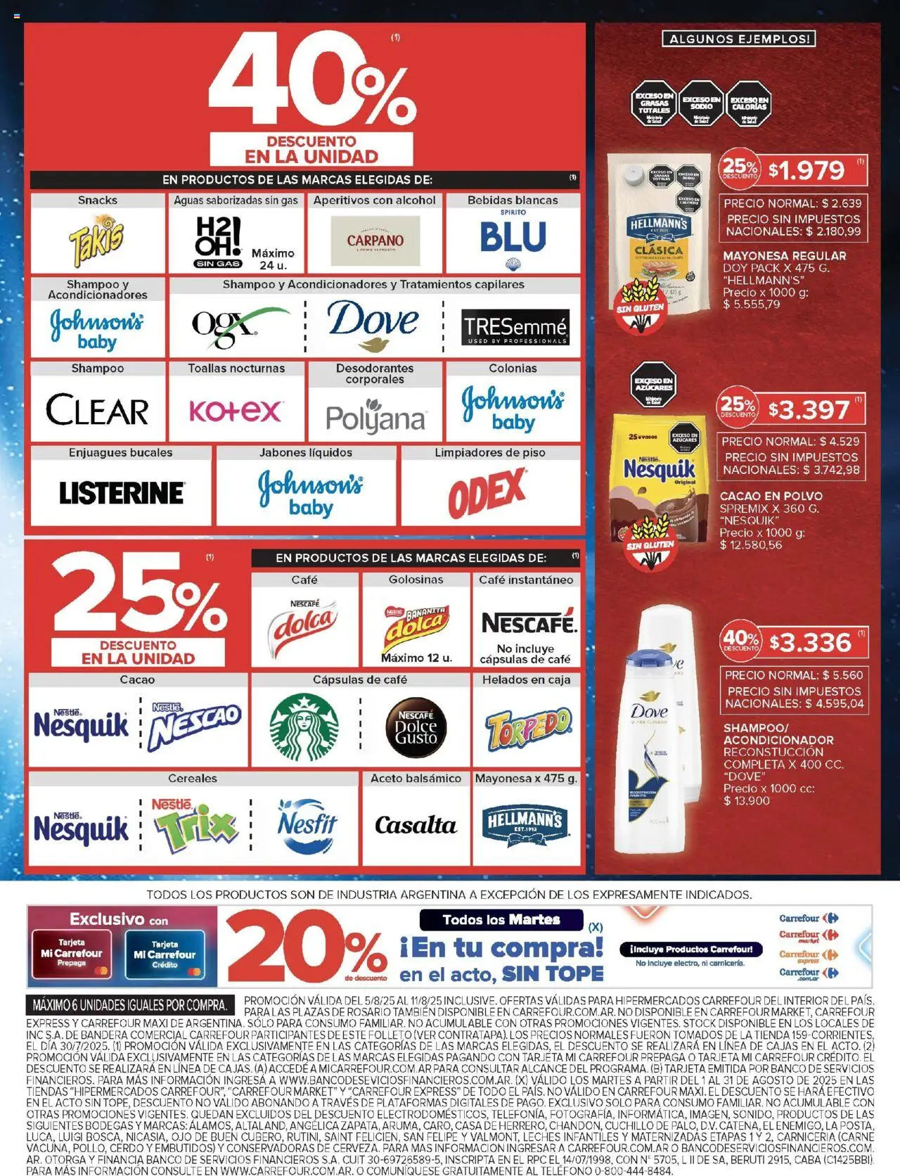 Carrefour ofertas - Salta │ válido desde el 05.08.2025 | Página: 7 | Productos: Rosario, Mayonesa, Café, Cerdo