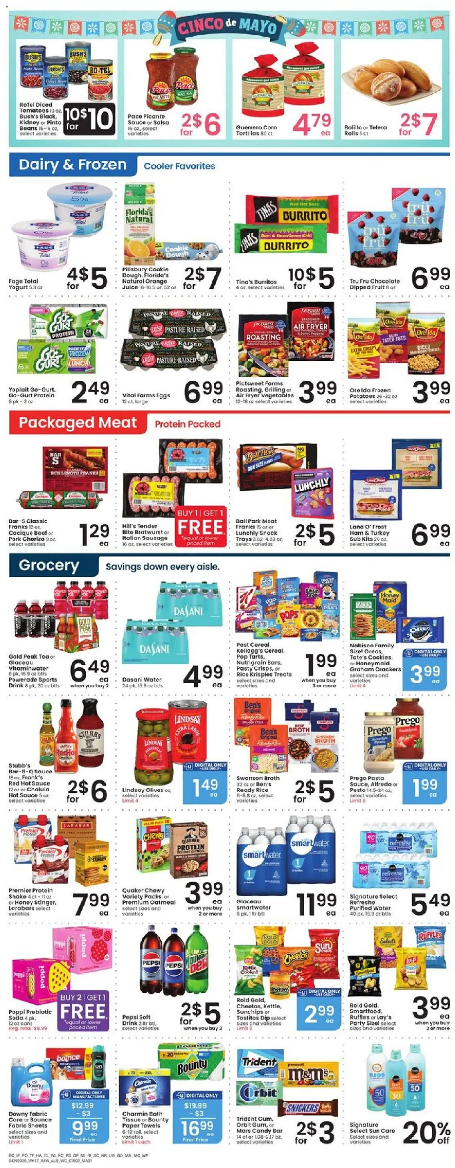 Albertsons Weekly Ad - valid from 29.04.2026 | Page: 3 | Products: Beef, Potatoes, Vegetables, Sausage