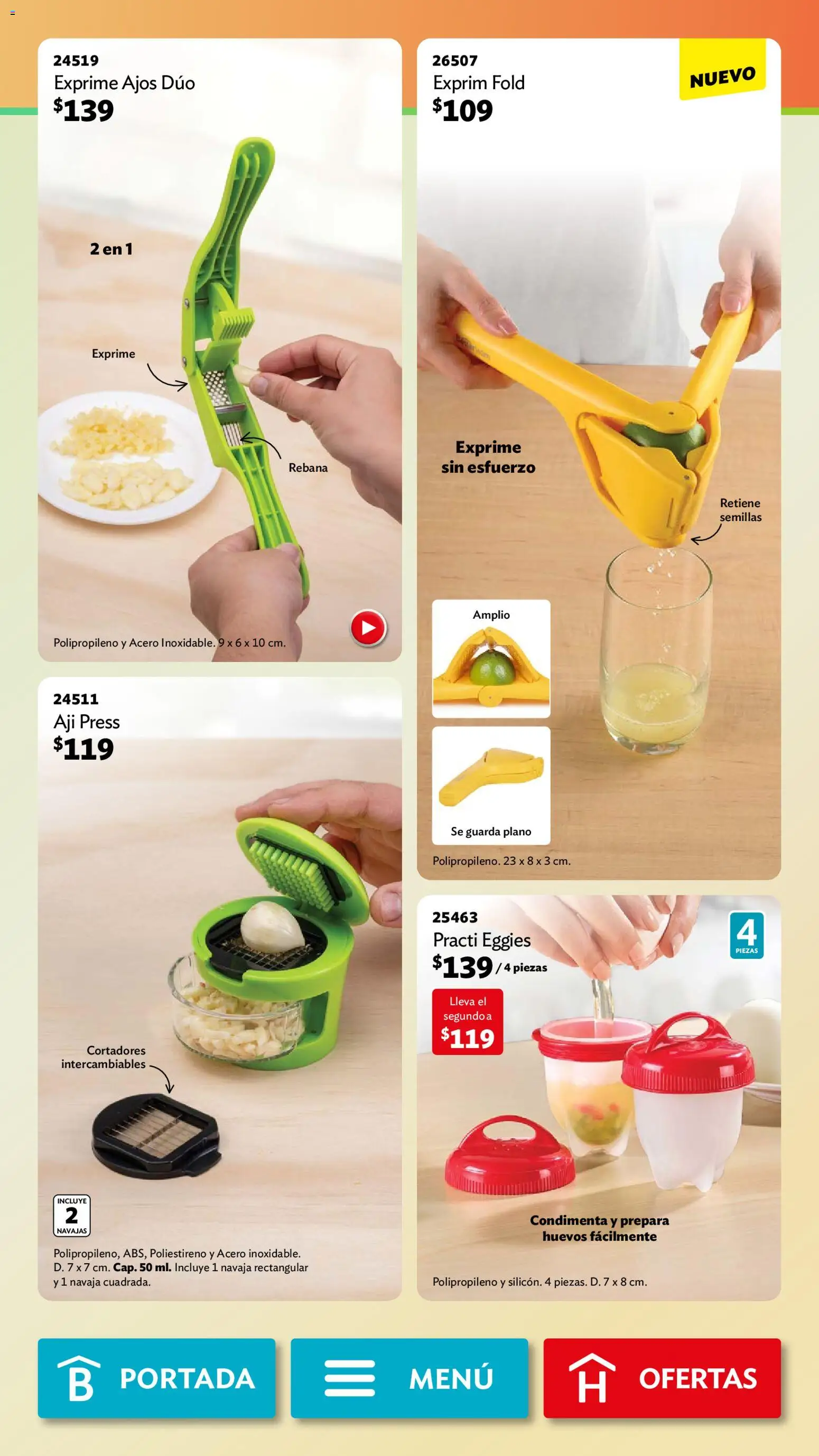 Nuevas ofertas de Betterware válidas en toda la República Mexicana desde el 02.02.2026. ¡Encuentra las mejores ofertas en Betterware campaña 2 2026! | Página: 51 | Productos: Navaja, Huevos, Semillas, Aji