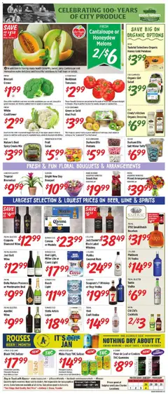 Preview of Rouses weekly ads valid from 28.01.2026 | Page: 8 | Products: Box, Bourbon, Kiwi, Cauliflower