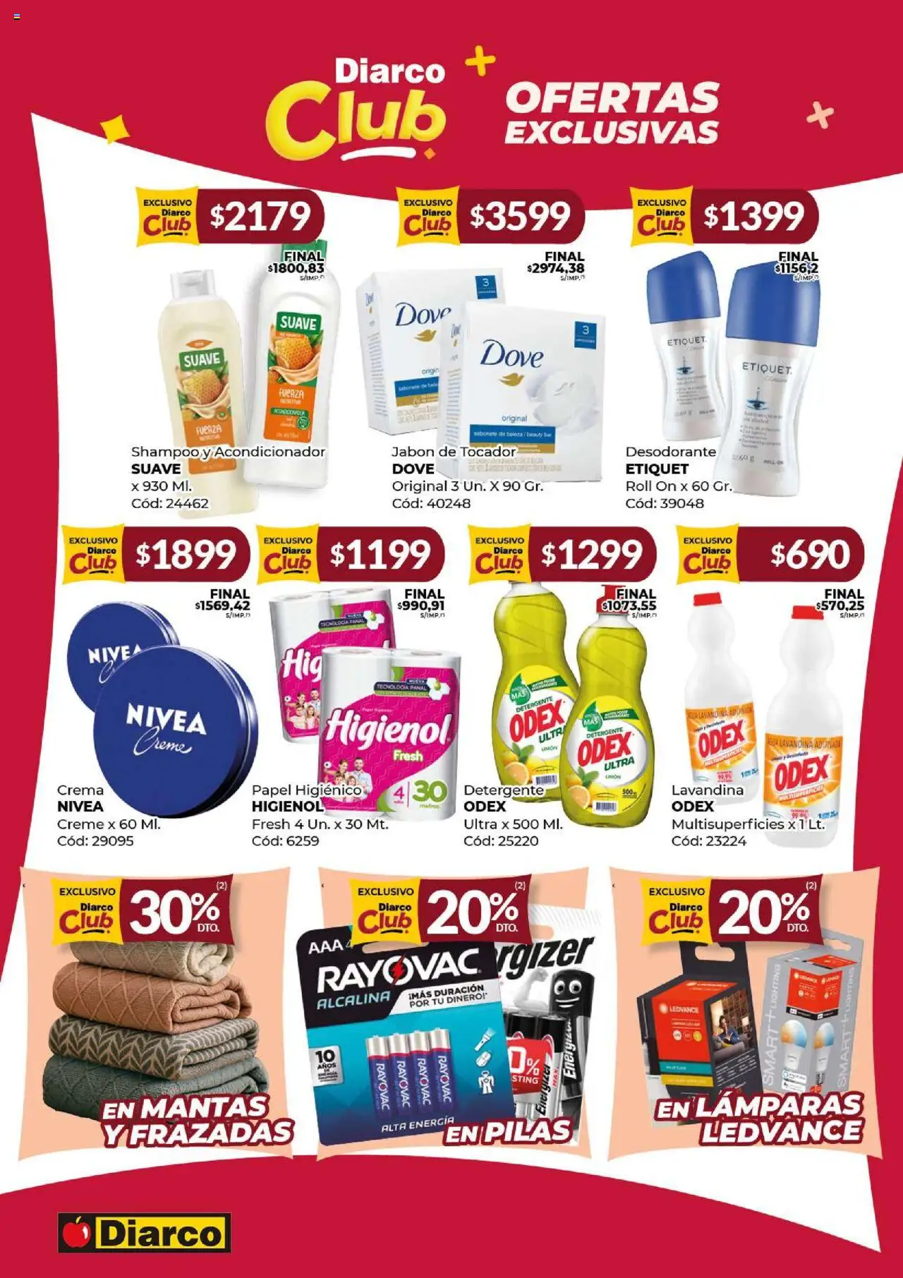 Diarco ofertas │ válido desde el 11.08.2025 | Página: 11 | Productos: Papel higiénico, Pilas, Desodorante, Detergente
