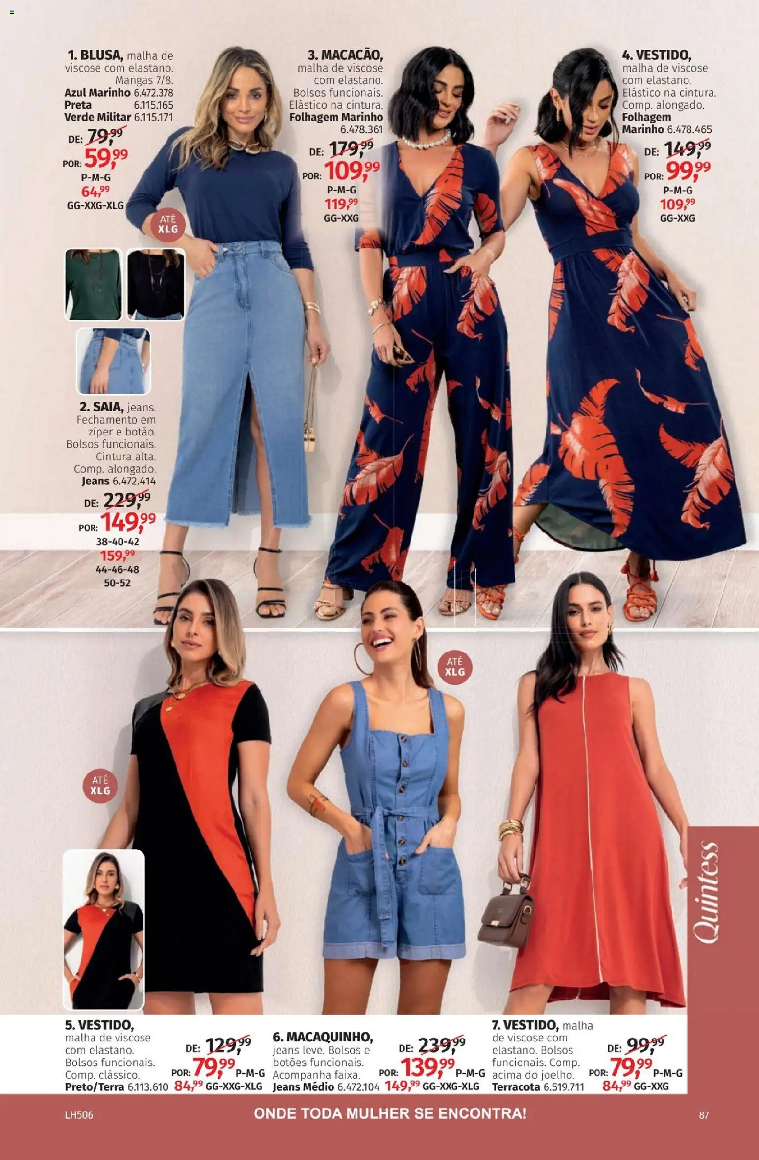 Quatro Estações Folheto - válido de 01.04.2026 | Página: 87 | Produtos: Mangas, Jeans