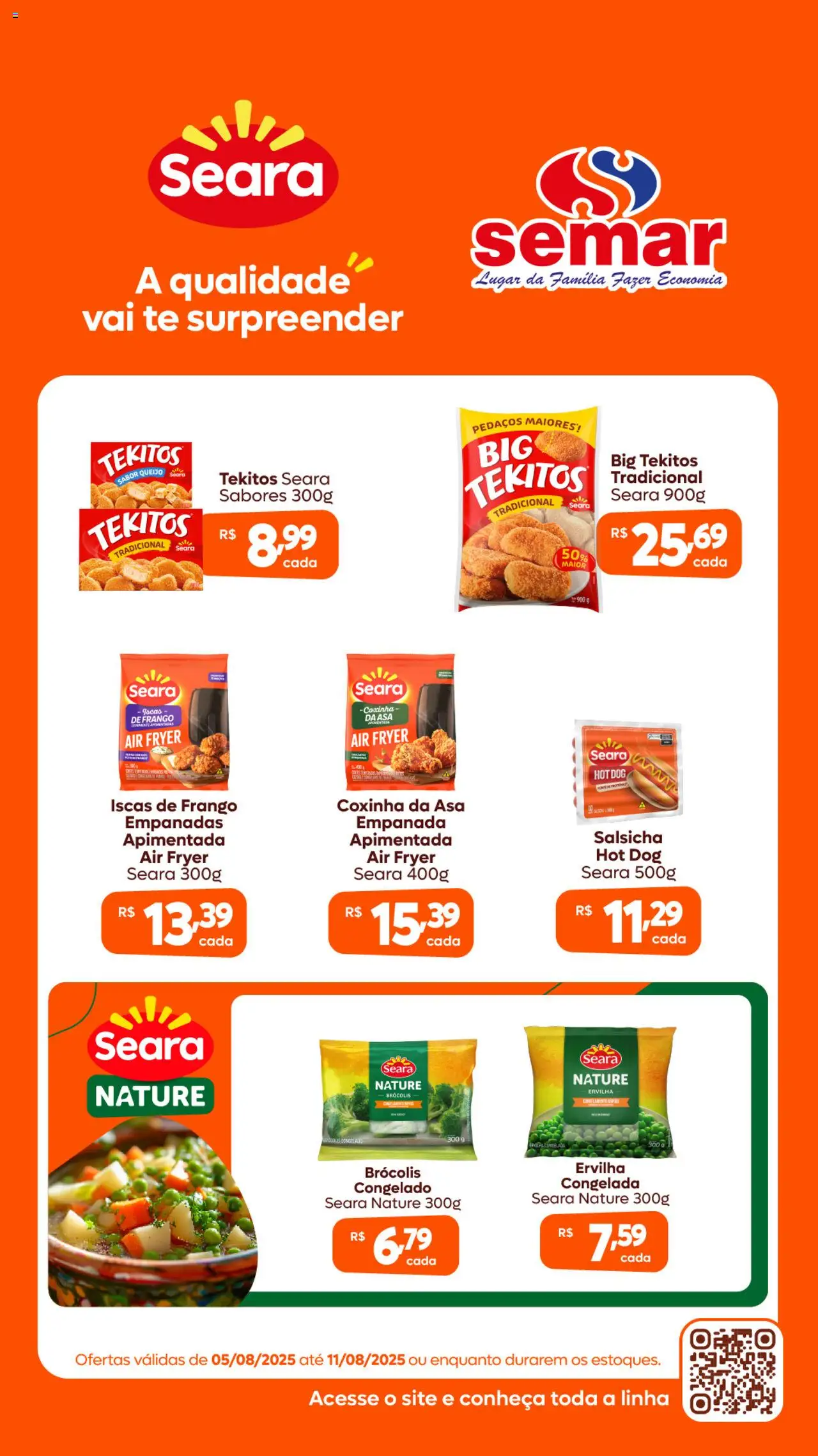 Semar Supermercado Folheto - válido de 05.08.2025 | Página: 2 | Produtos: Air fryer, Queijo, Brócolis, Frango