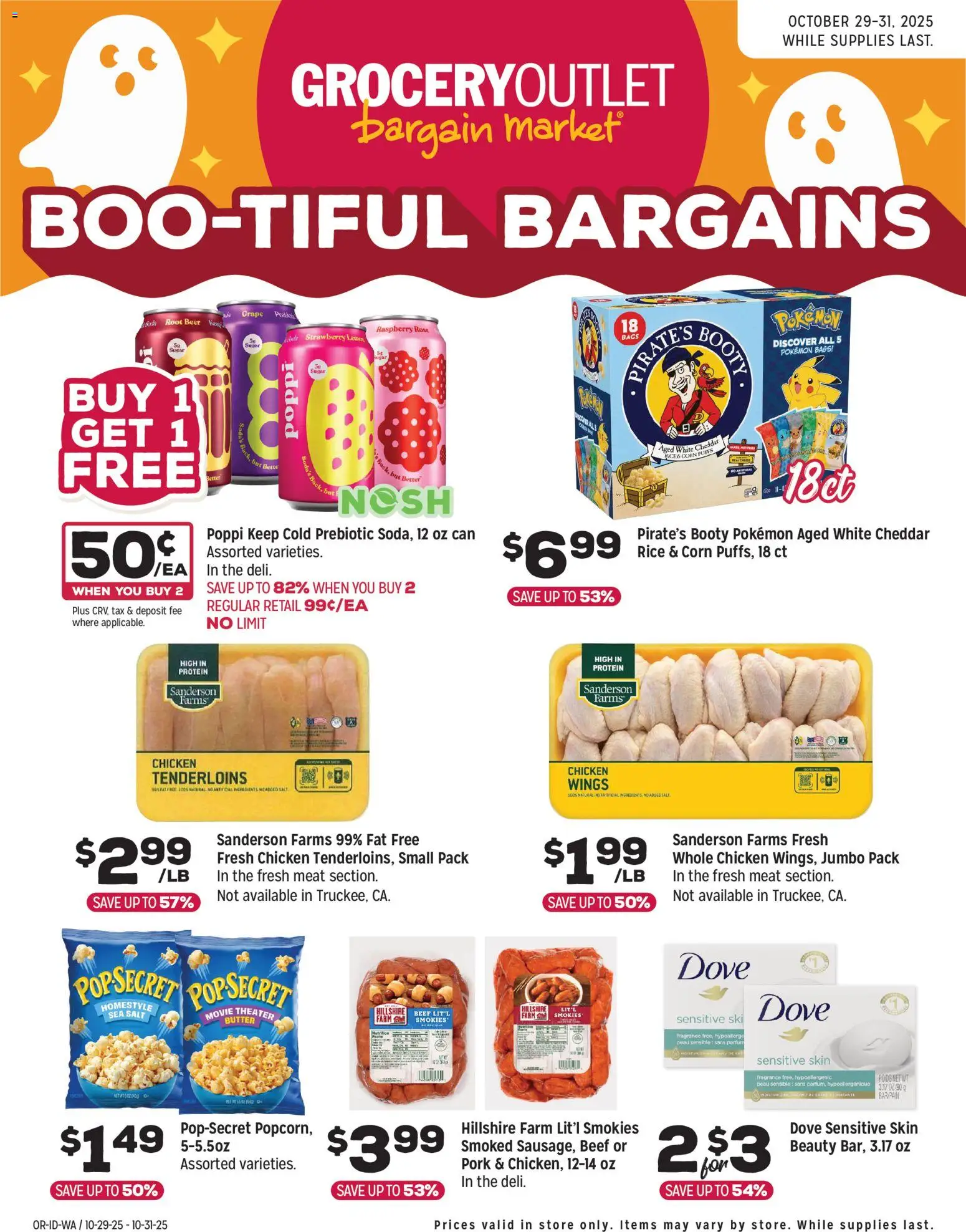 Grocery Outlet Weekly Ad - valid from 29.10.2025 | Page: 1 | Products: Butter, Beer, Pork, Rice