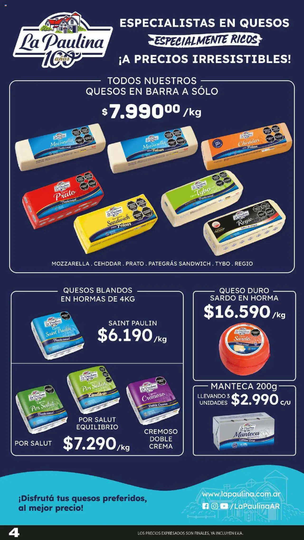 Makro ofertas │ válido desde el 16.10.2025 | Página: 4 | Productos: Manteca, Queso, Crema