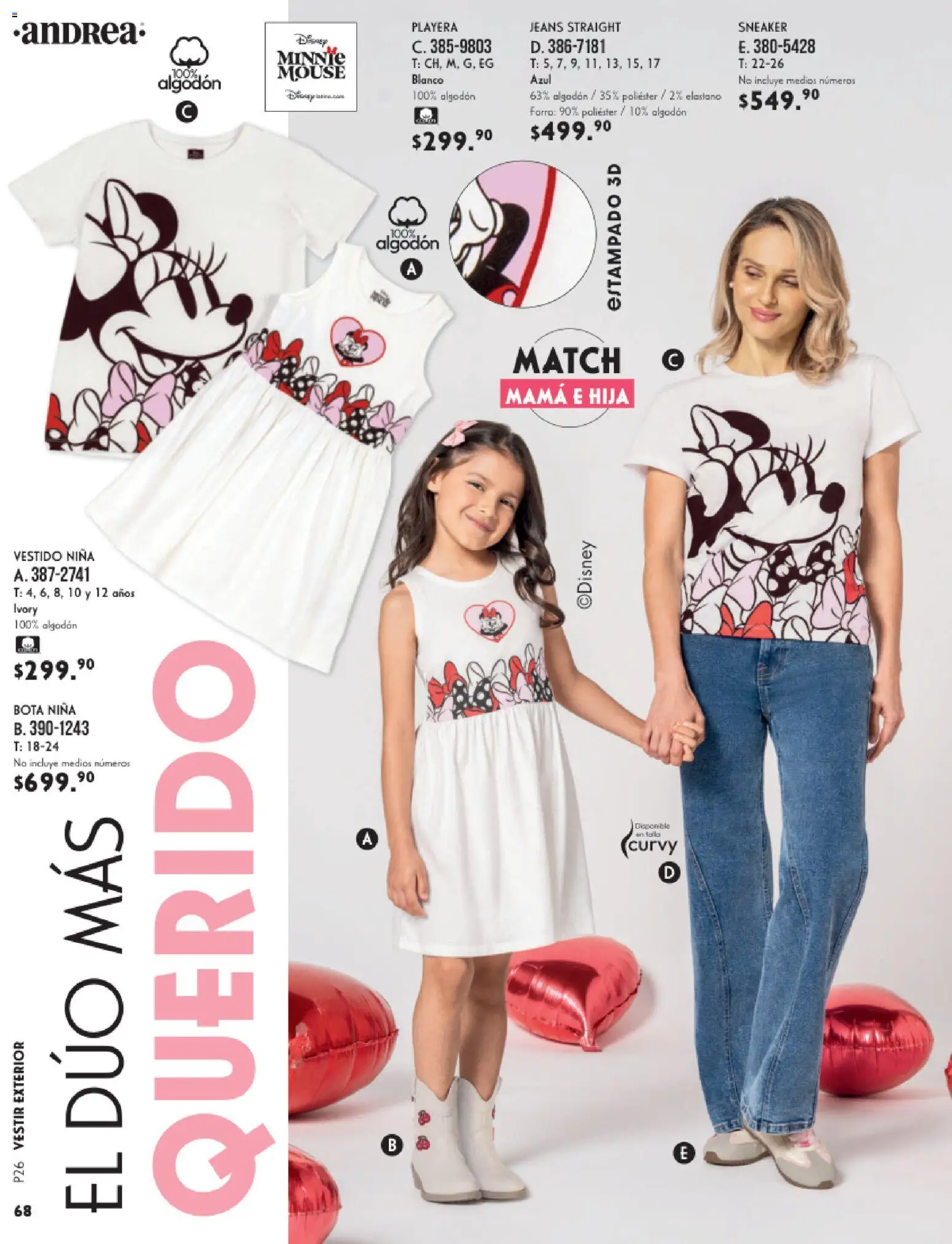 Nuevas ofertas de Andrea válidas en toda la República Mexicana desde el 25.01.2026. ¡Encuentra las mejores ofertas en Andrea catálogo Vestir! | Página: 68 | Productos: Mouse, Algodón, Vestido, Playera