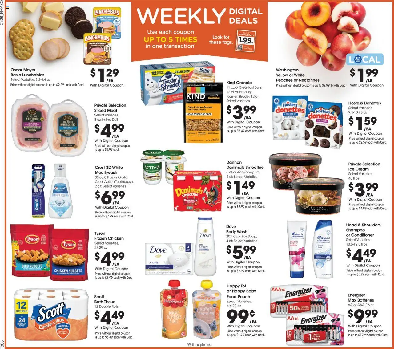 Fred Meyer Weekly Ad - valid from 13.08.2025 | Page: 2 | Products: Peaches, Bath, Bananas, Body Wash