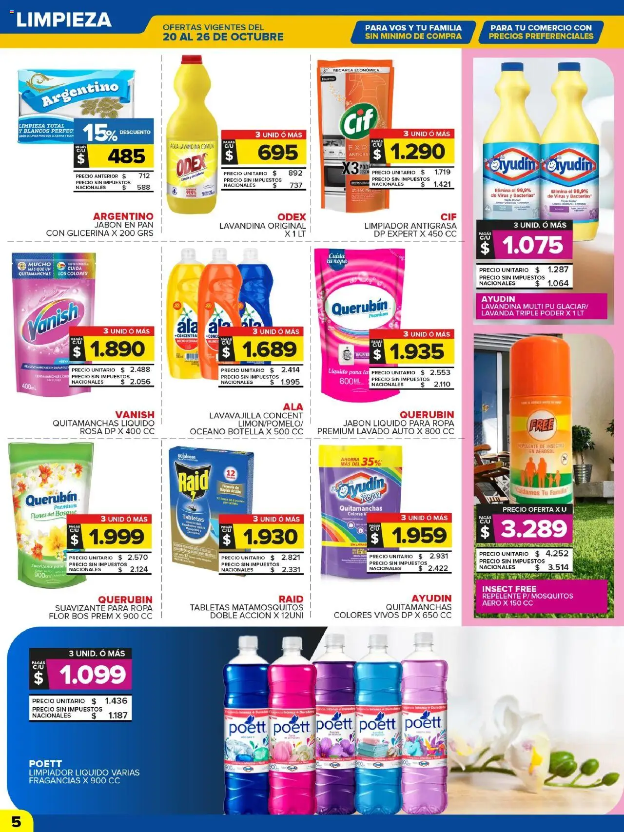 Carrefour Maxi catálogo │ válido desde el 20.10.2025 | Página: 5 | Productos: Jabón, Agua, Pan, Limpiador
