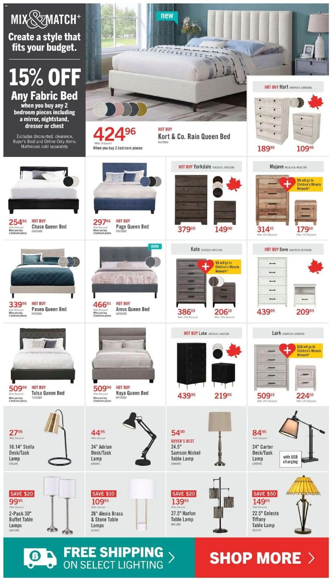 The Brick flyer valid from 30.09.2025 | Page: 14 | Products: Bed, Table, Lamp