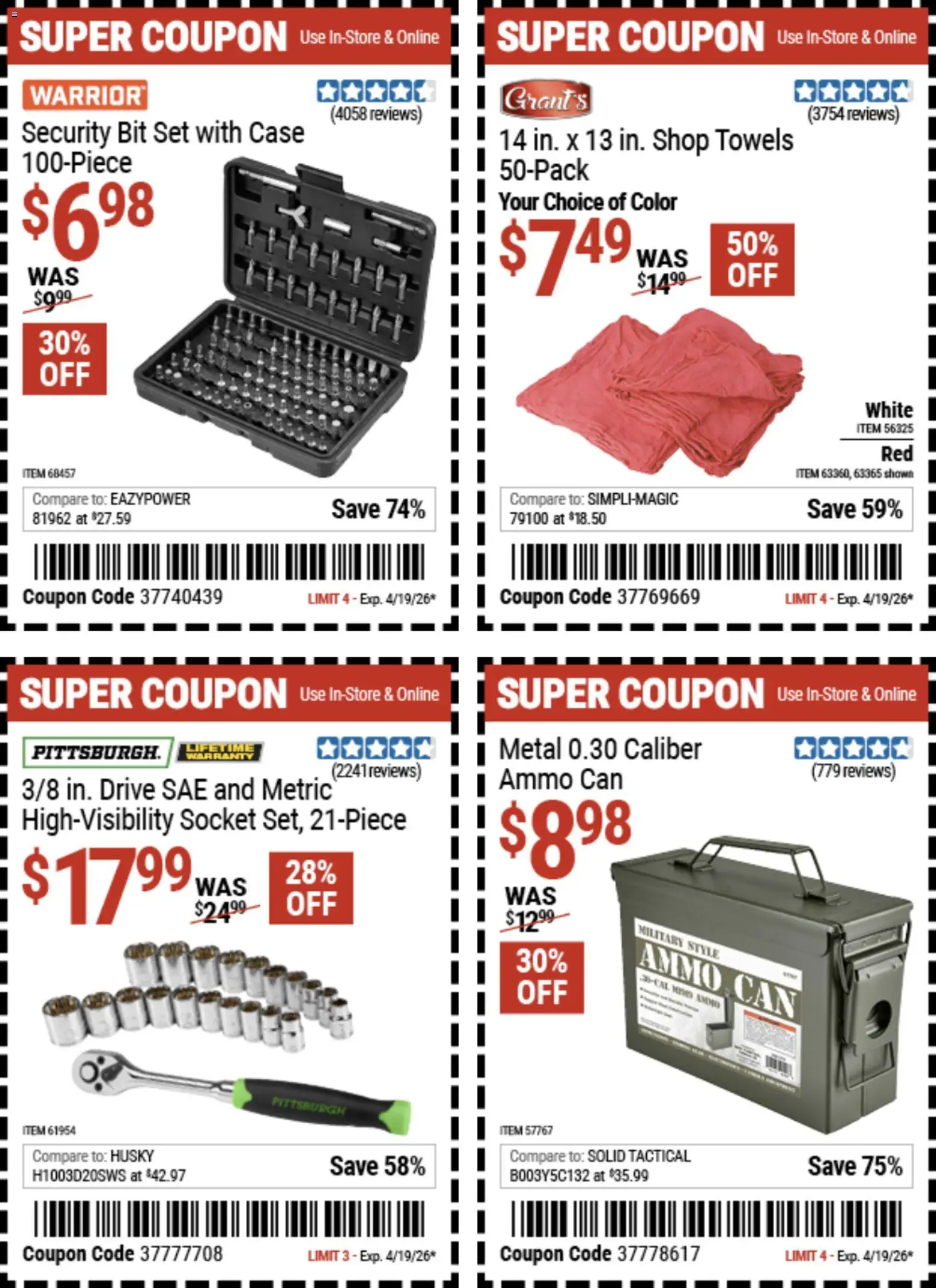 Harbor Freight Spring Black Friday - valid from 14.04.2026 | Page: 32 | Products: Socket, Case, Ammo