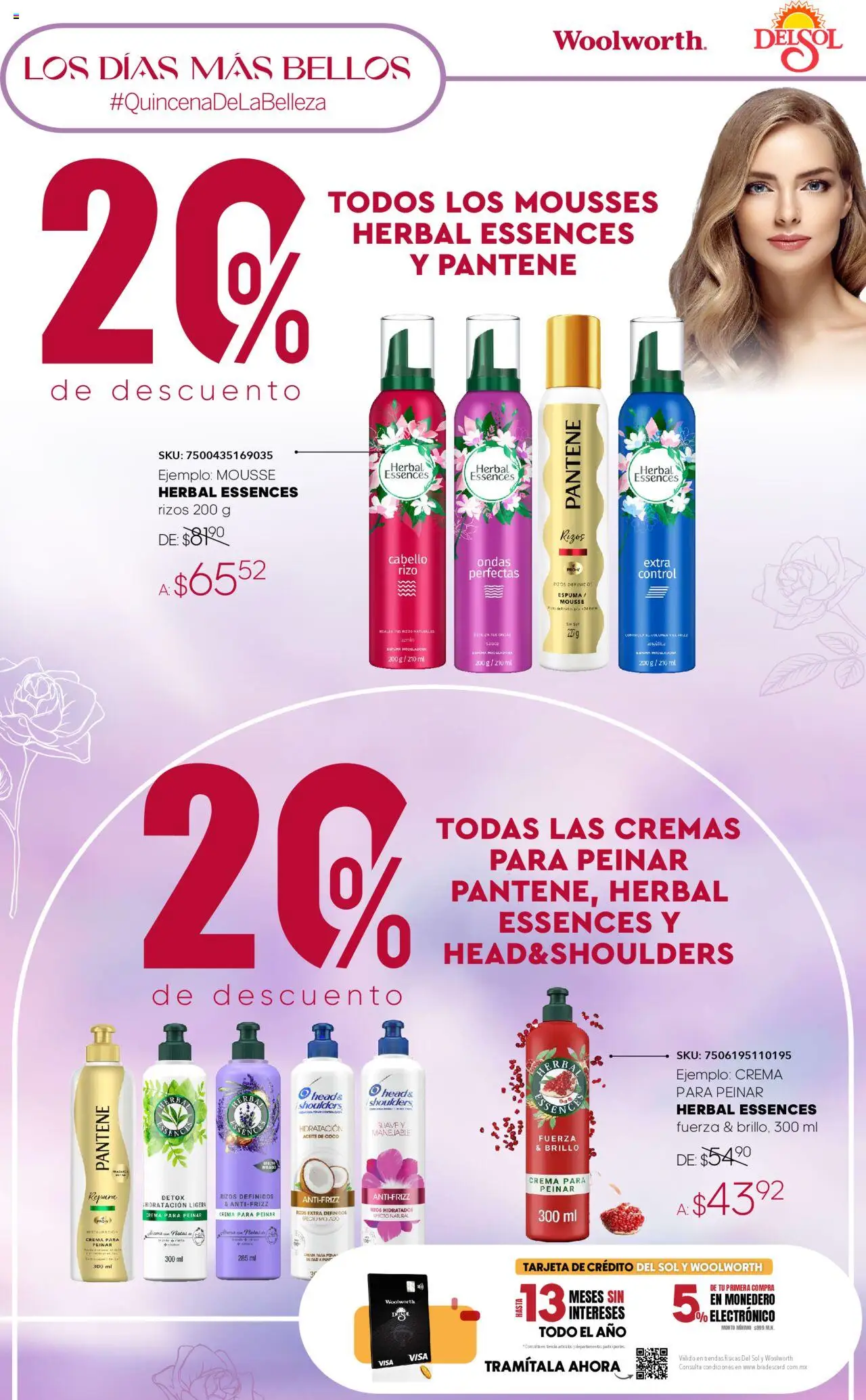 Nuevas ofertas de Del Sol y Woolworth válidas en toda la República Mexicana desde el 02.10.2025. ¡Encuentra las mejores ofertas en Del Sol y Woolworth - Catálogo Quincena de la Belleza Octubre! | Página: 10 | Productos: Crema, Brillo, Aceite, Espuma
