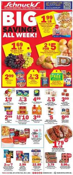 Preview of Schnucks weekly ads valid from 29.10.2025