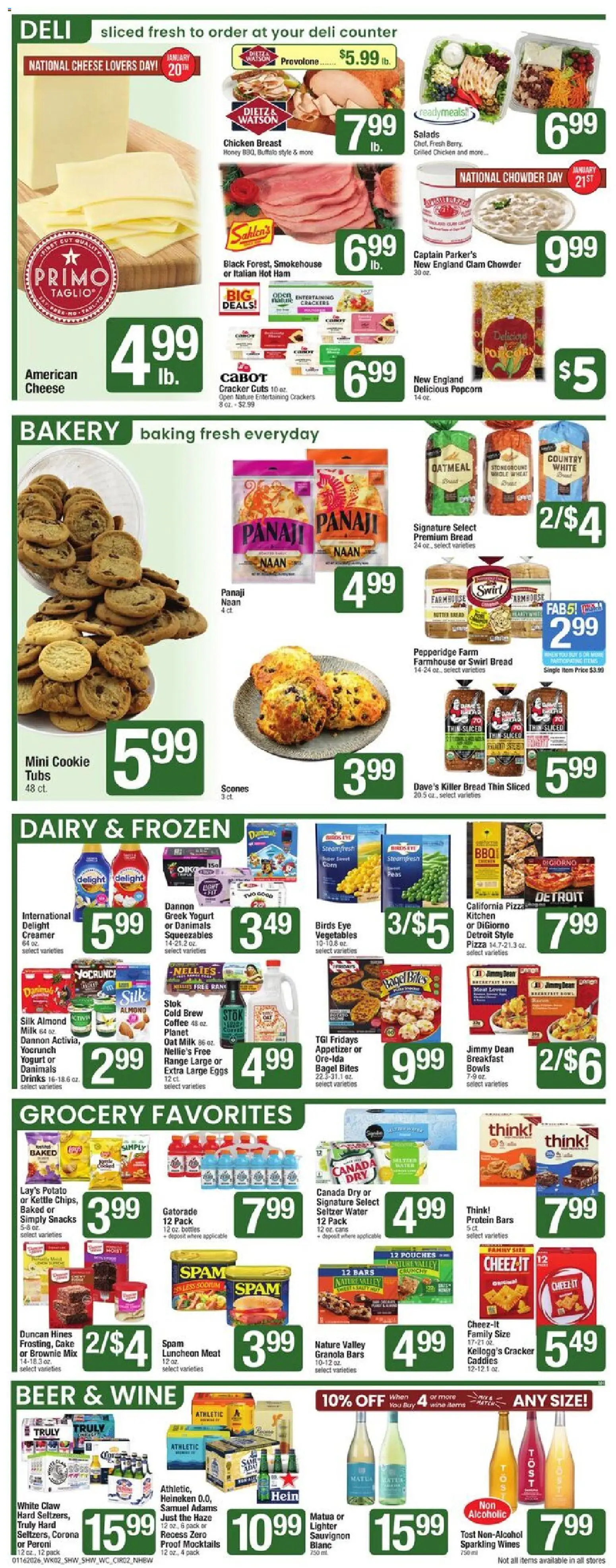 Shaw's Weekly Ad - NH - valid from 16.01.2026 | Page: 2 | Products: Wc, Eggs, Beer, Lighter