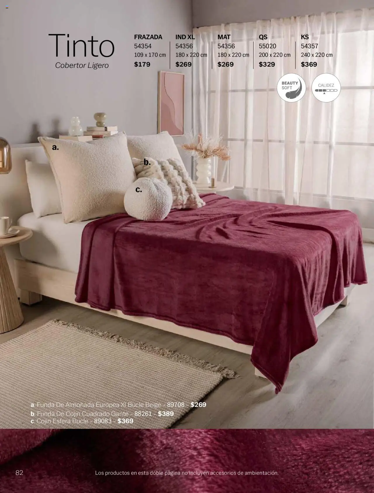 Nuevas ofertas de Vianney válidas en toda la República Mexicana desde el 15.08.2025. ¡Encuentra las mejores ofertas en Vianney - Catálogo Invierno! | Página: 84 | Productos: Cobertor, Funda, Funda de almohada, Almohada