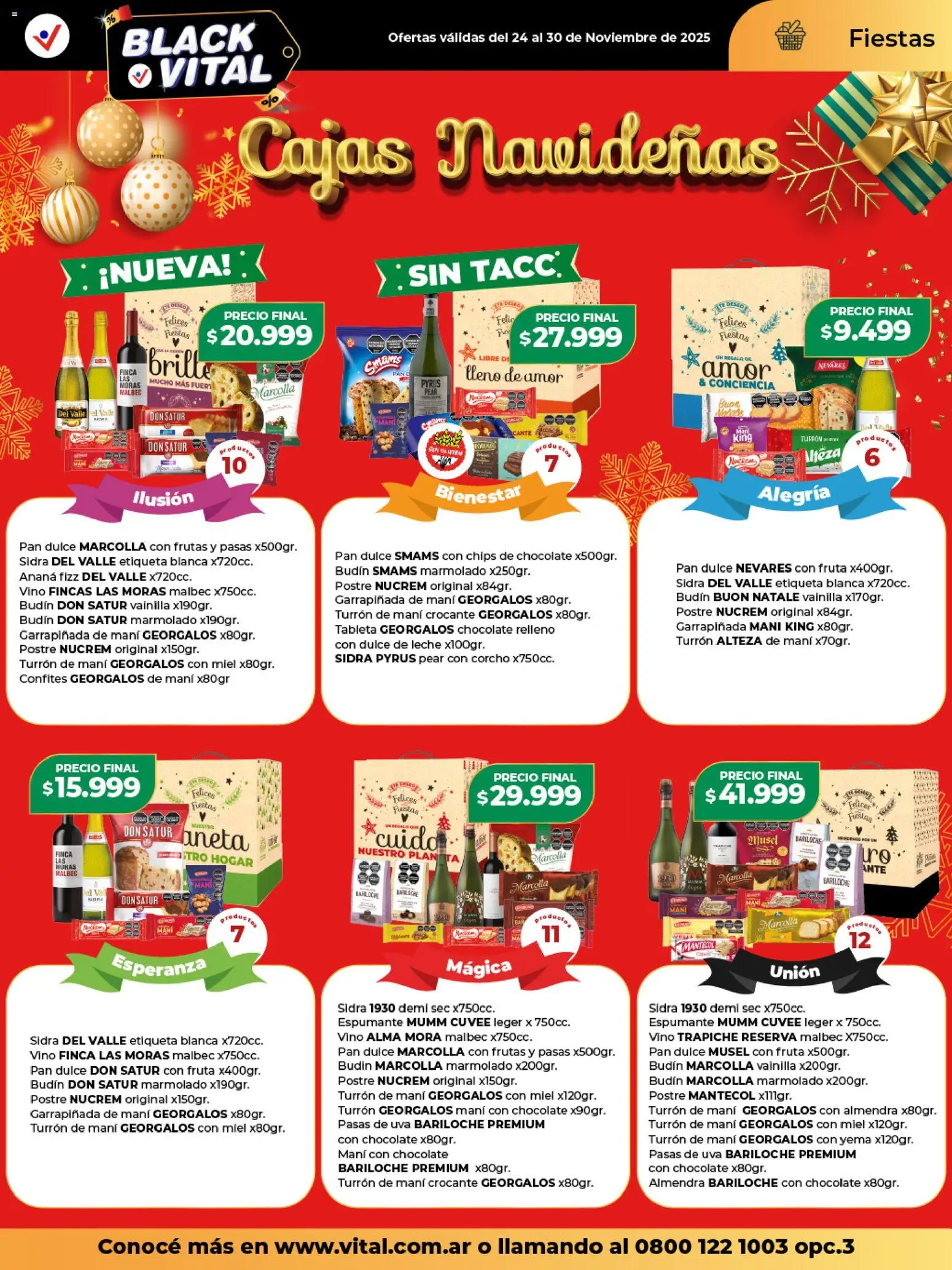 Vital ofertas │ válido desde el 24.11.2025 | Página: 15 | Productos: Tableta, Pasas de uva, Dulce de leche, Vino
