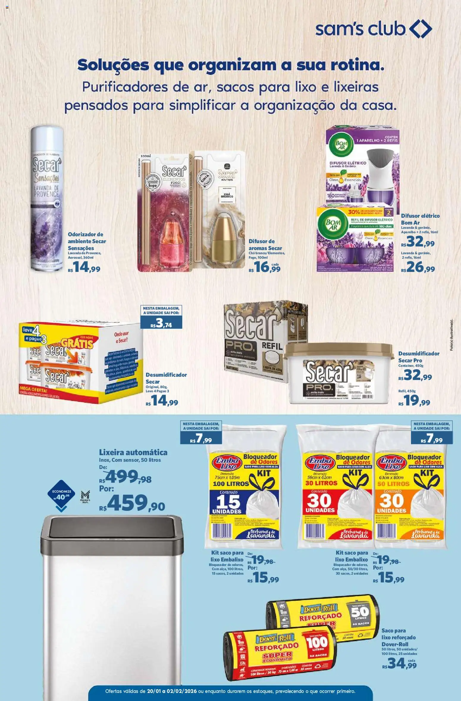 Sam's Club Folheto - válido de 20.01.2026 | Página: 8 | Produtos: Difusor, Saco para lixo, Perfume, Chá