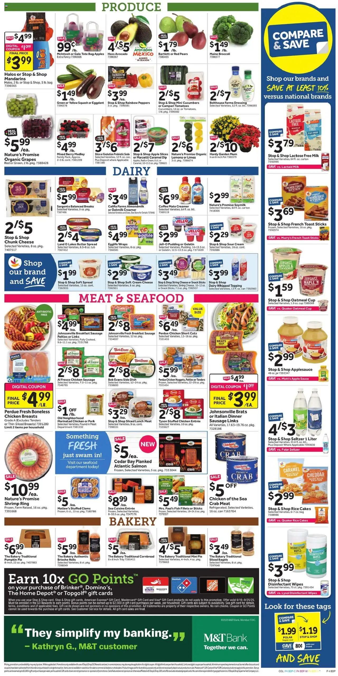 Stop & Shop Weekly Circular - CT - valid from 19.09.2025 | Page: 7 | Products: Ring, Fish, Seafood, Pumpkin Pie