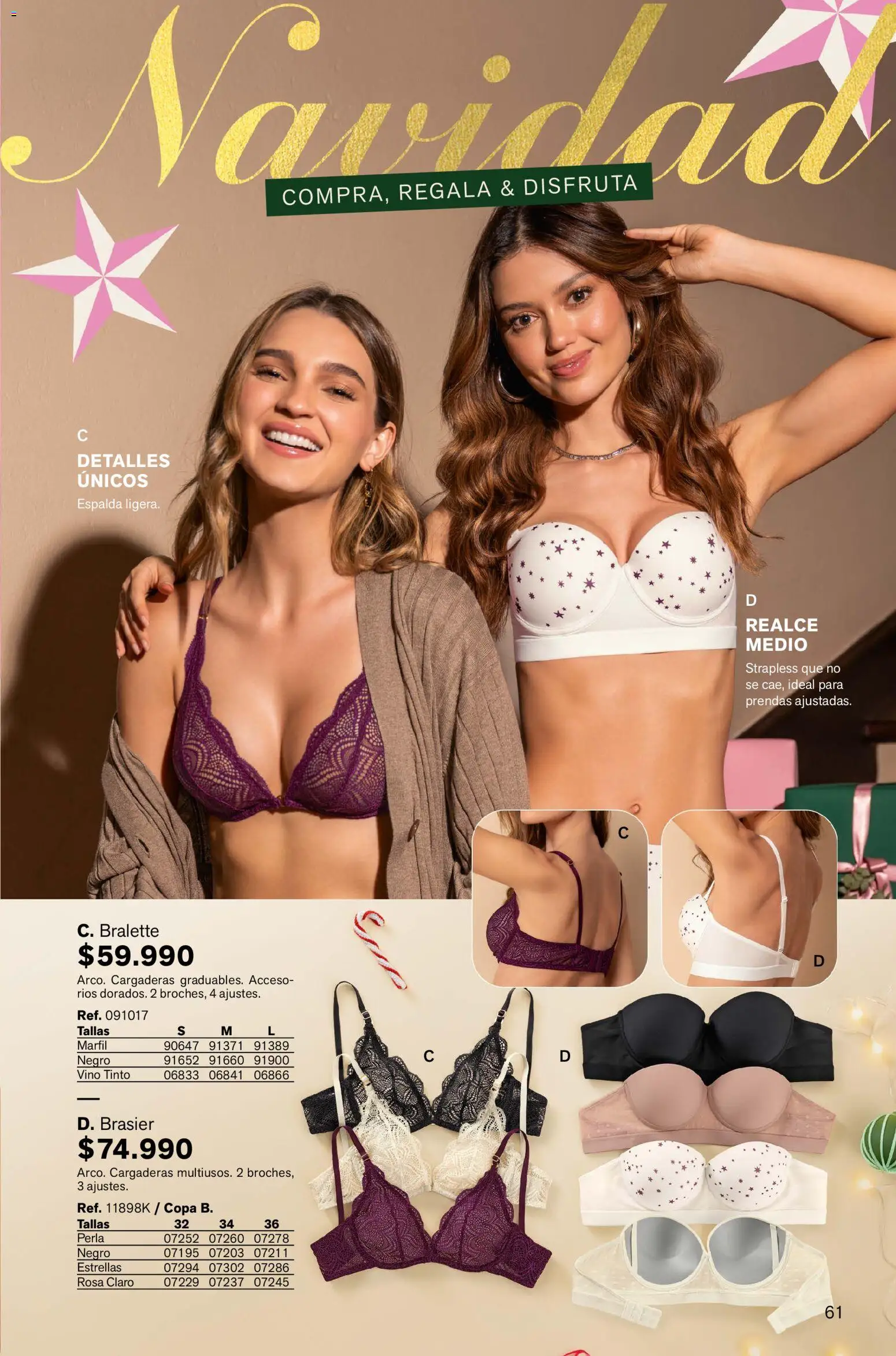 Leonisa revista - valida desde el 13.11.2025 | Página: 61 | Productos: Brazo de reina, Brasier, Vino