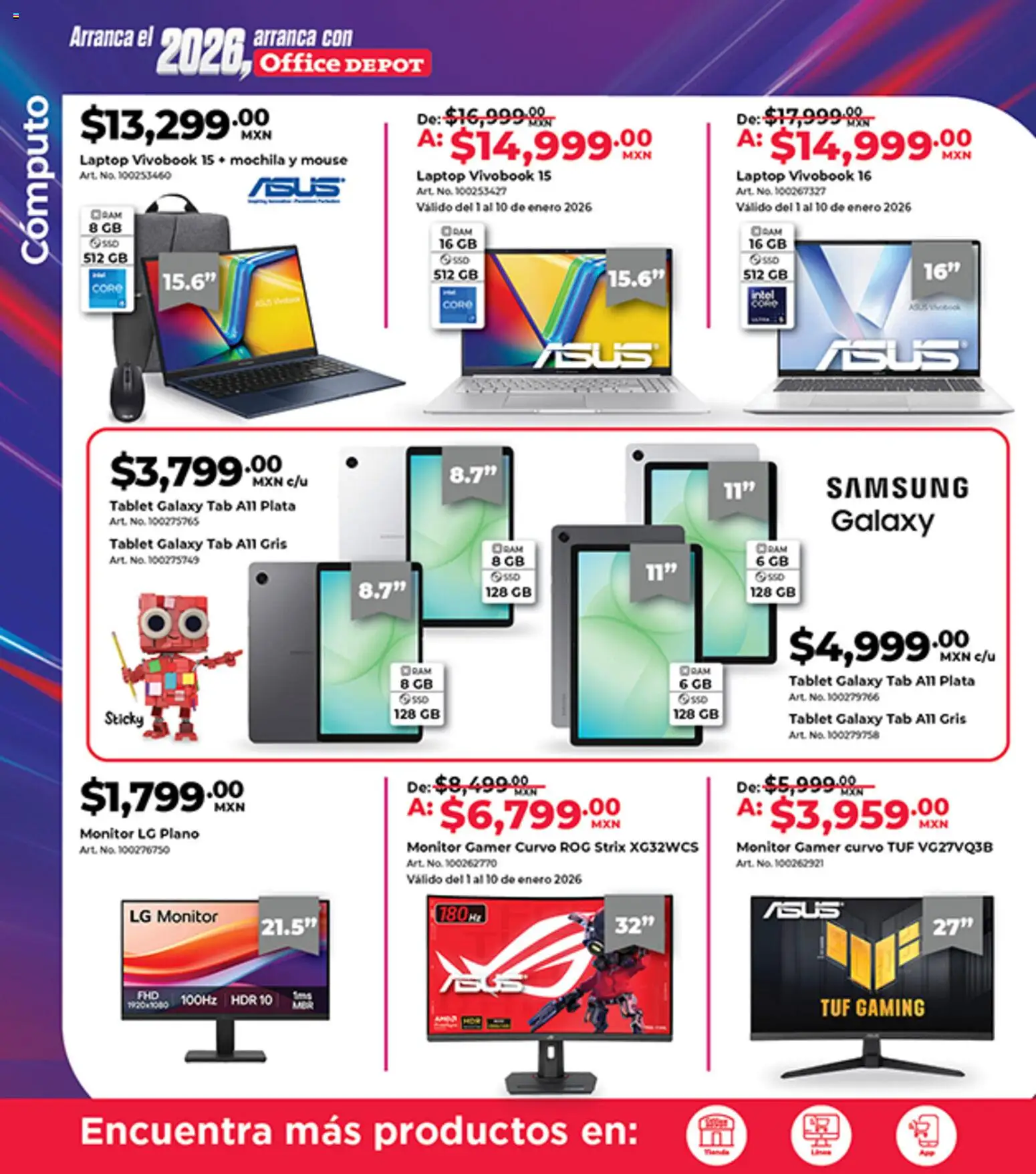 Nuevas ofertas de Office Depot válidas en toda la República Mexicana desde el 01.01.2026. ¡Encuentra las mejores ofertas en Office Depot catálogo! | Página: 14