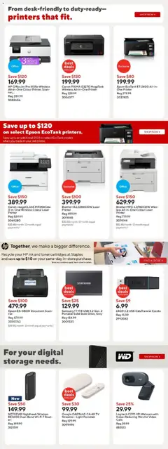 Preview of Staples weekly flyer / circulaire from shop Staples valid from 03.10.2025 | Page: 11 | Products: Printer, Tv, Video, Toner