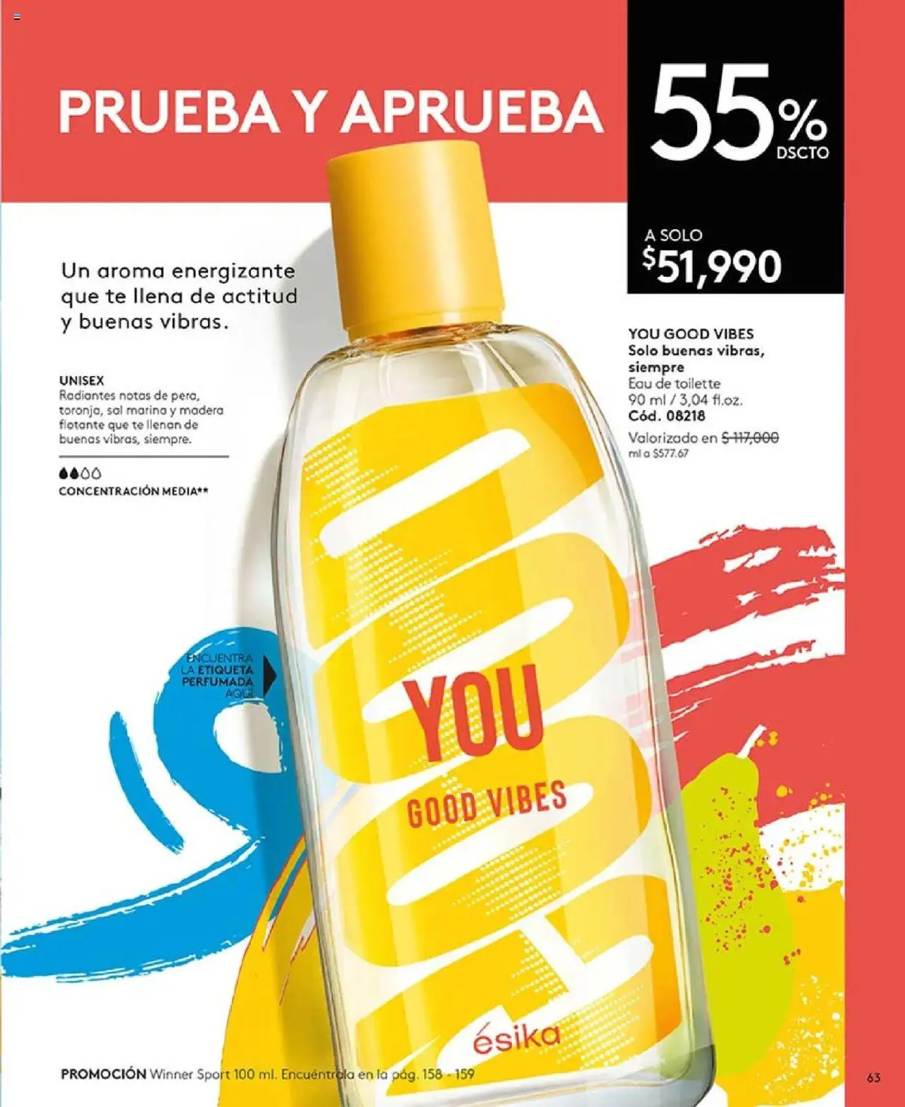Ésika revista - valida desde el 16.06.2025 | Página: 63 | Productos: Té, Sal, Eau de toilette