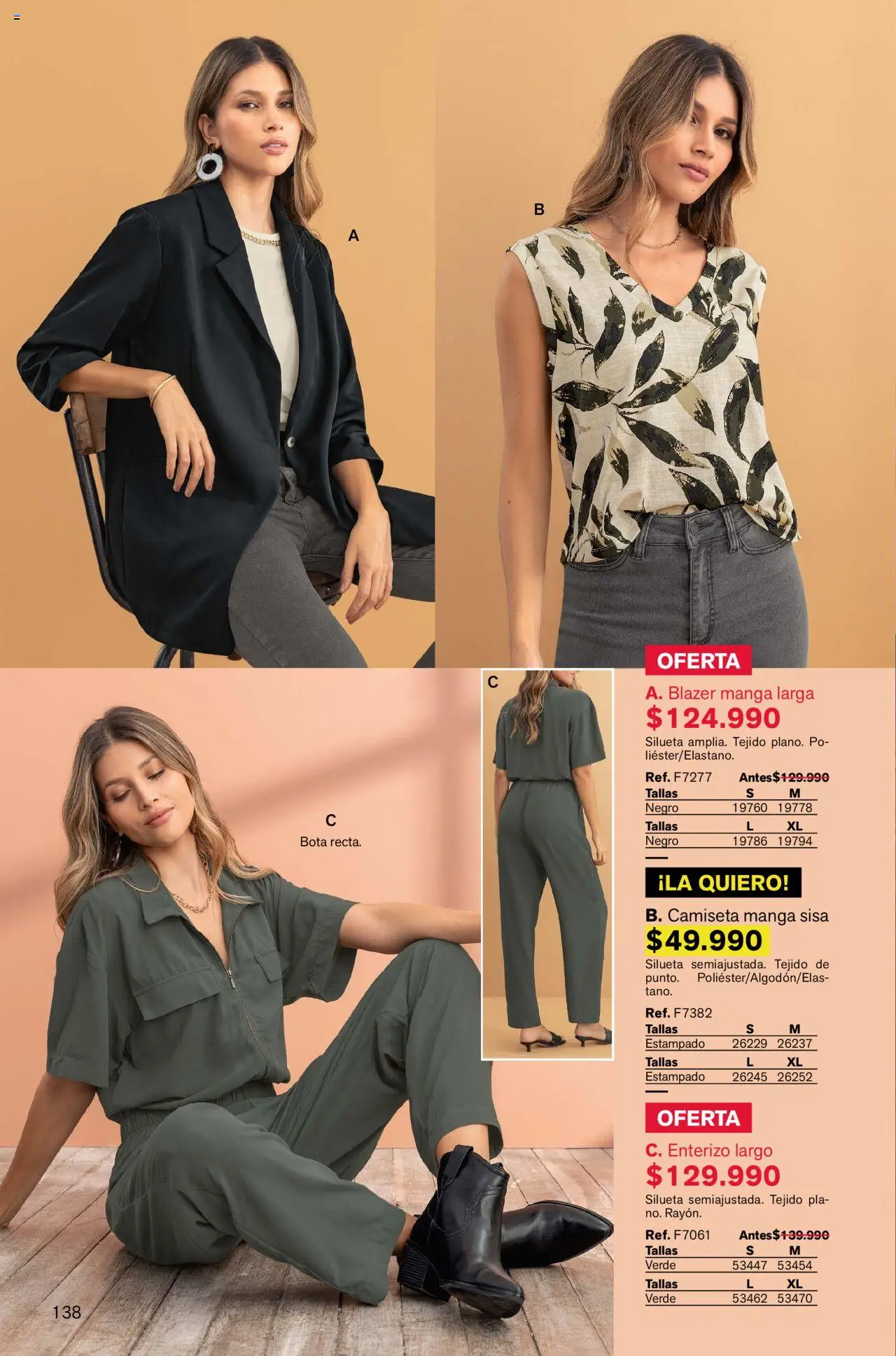 Leonisa revista - valida desde el 01.10.2025 | Página: 138 | Productos: Blazer, Camiseta, Camiseta manga sisa, Enterizo