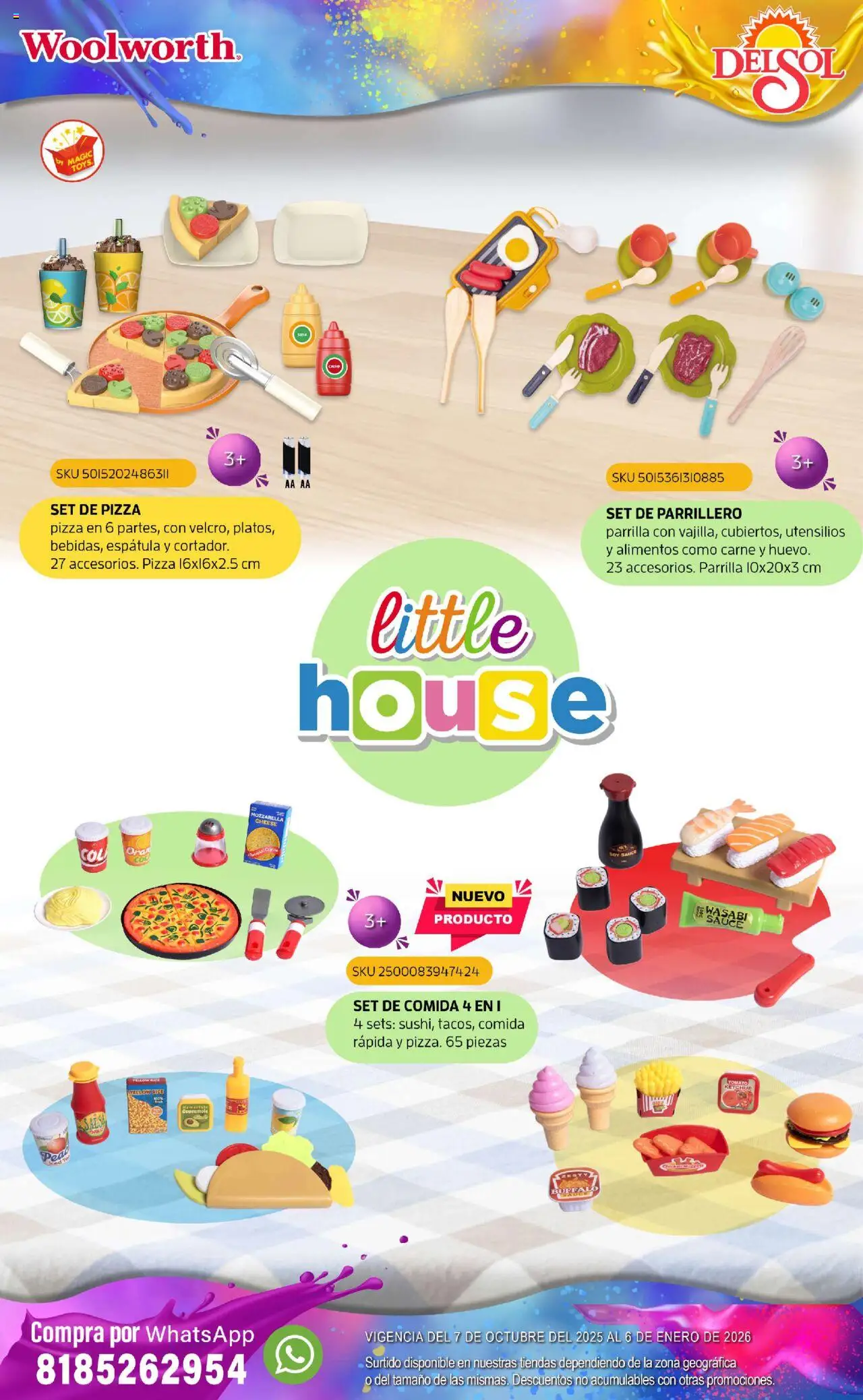 Nuevas ofertas de Del Sol y Woolworth válidas en toda la República Mexicana desde el 07.10.2025. ¡Encuentra las mejores ofertas en Del Sol y Woolworth - Catálogo Castillo Del Juguete! | Página: 94 | Productos: Espátula, Huevo, Pizza, Parrilla