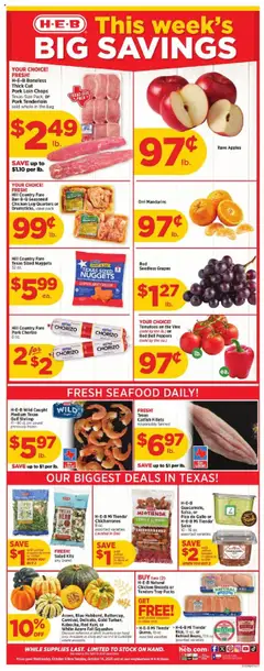 Preview of H-E-B weekly ads valid from 08.10.2025
