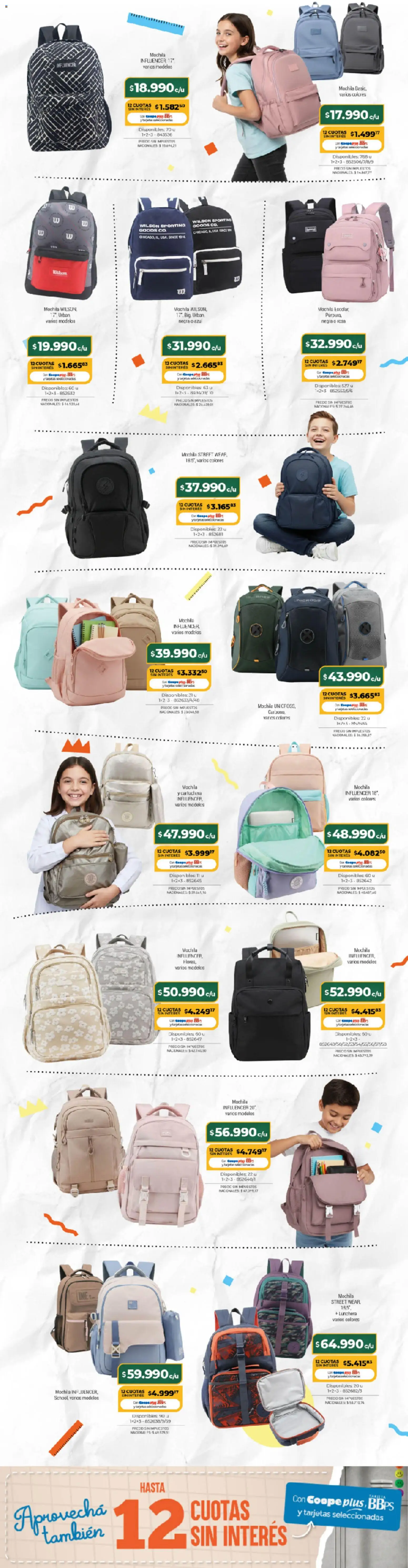 Cooperativa Obrera - La Canasta de La Coope │ válido desde el 09.02.2026 | Página: 10 | Productos: Mochila