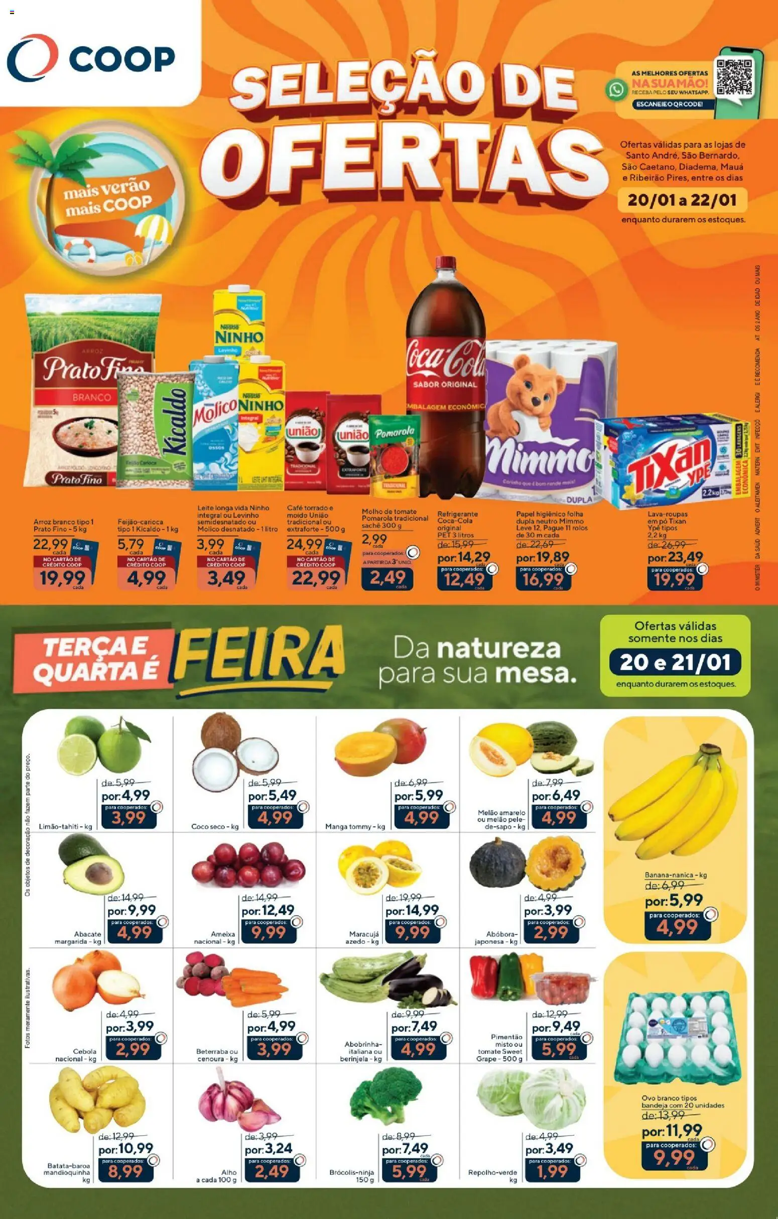 Coop Folheto - válido de 20.01.2026 | Página: 1 | Produtos: Abobrinha, Berinjela, Bandeja, Ameixa