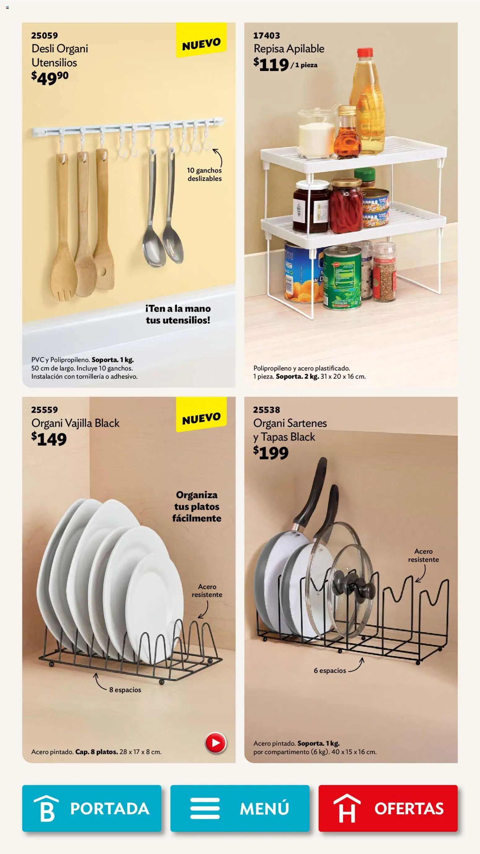 Nuevas ofertas de Betterware válidas en toda la República Mexicana desde el 01.12.2025. ¡Encuentra las mejores ofertas en Betterware campaña 12 2025! | Página: 58 | Productos: Repisa