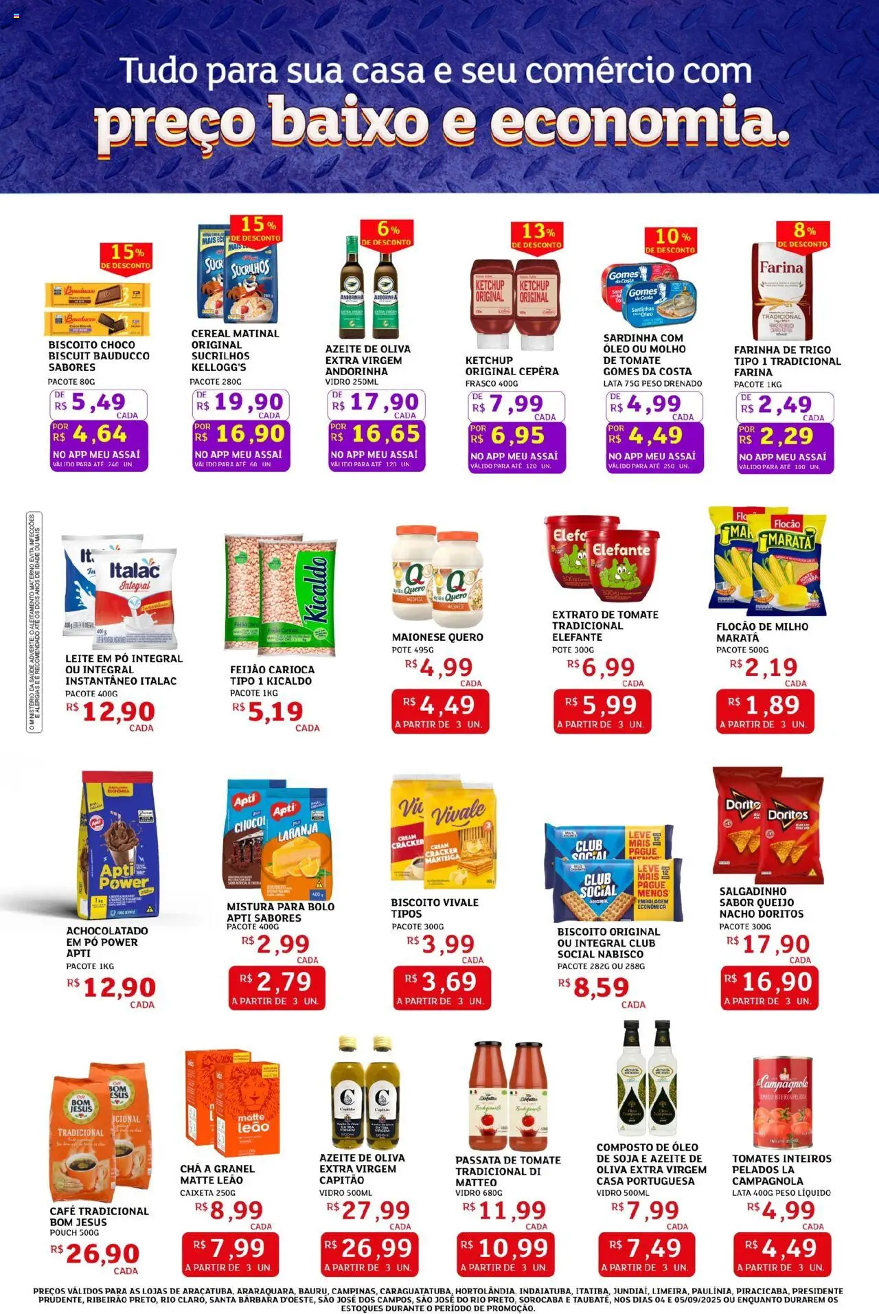 Assaí Atacadista Folheto - válido de 04.09.2025 | Página: 2 | Produtos: Biscoito, Café, Chá, Leite em pó