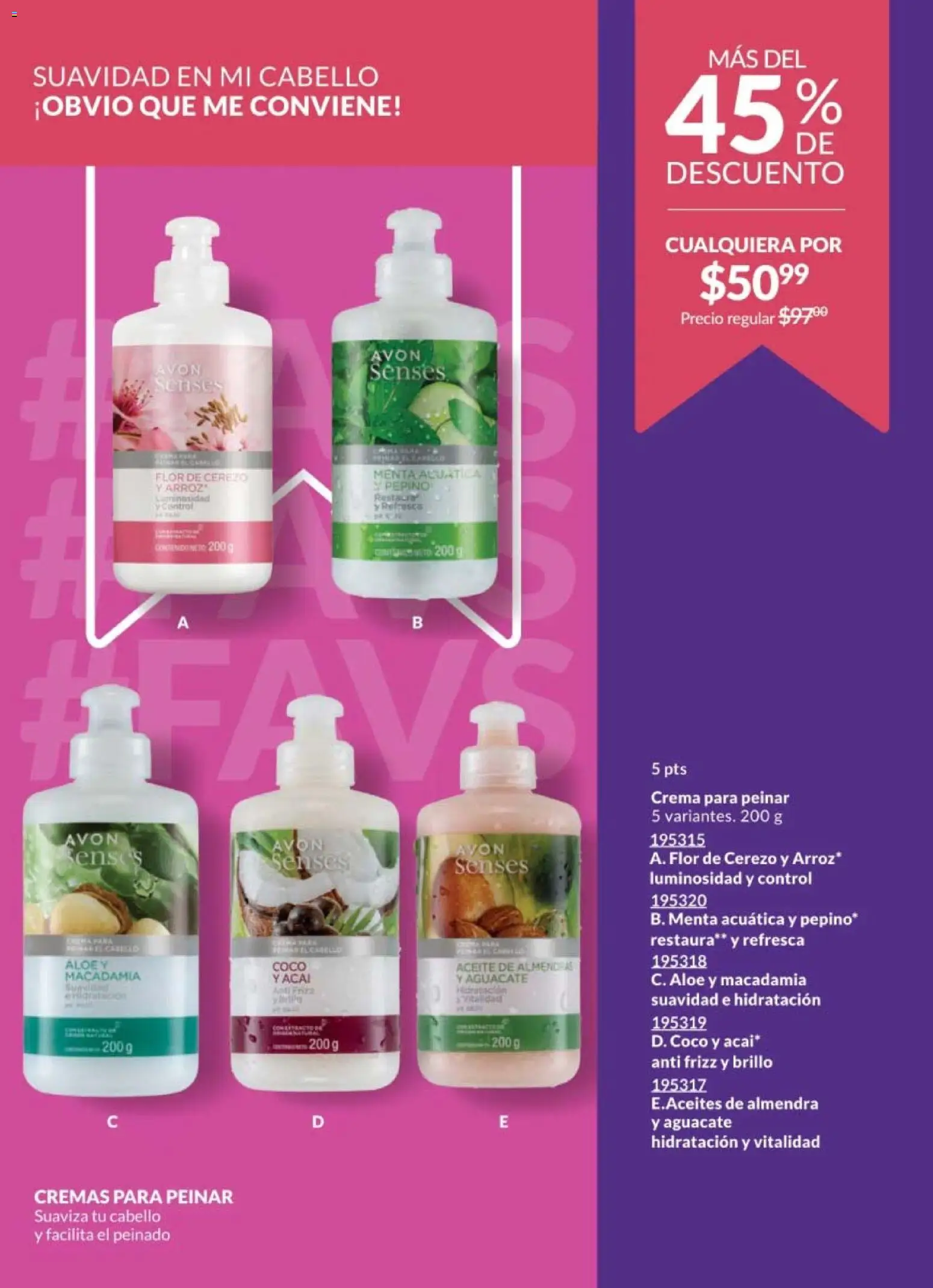 Nuevas ofertas de AVON válidas en toda la República Mexicana desde el 07.11.2025. ¡Encuentra las mejores ofertas en AVON campaña 17 2025! | Página: 189 | Productos: Almendras, Crema, Brillo, Almendra