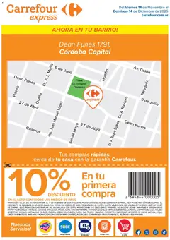 Vista previa Carrefour - Express | Dean Funes 1791, Córdoba Capital  válido desde el 14.11.2025
